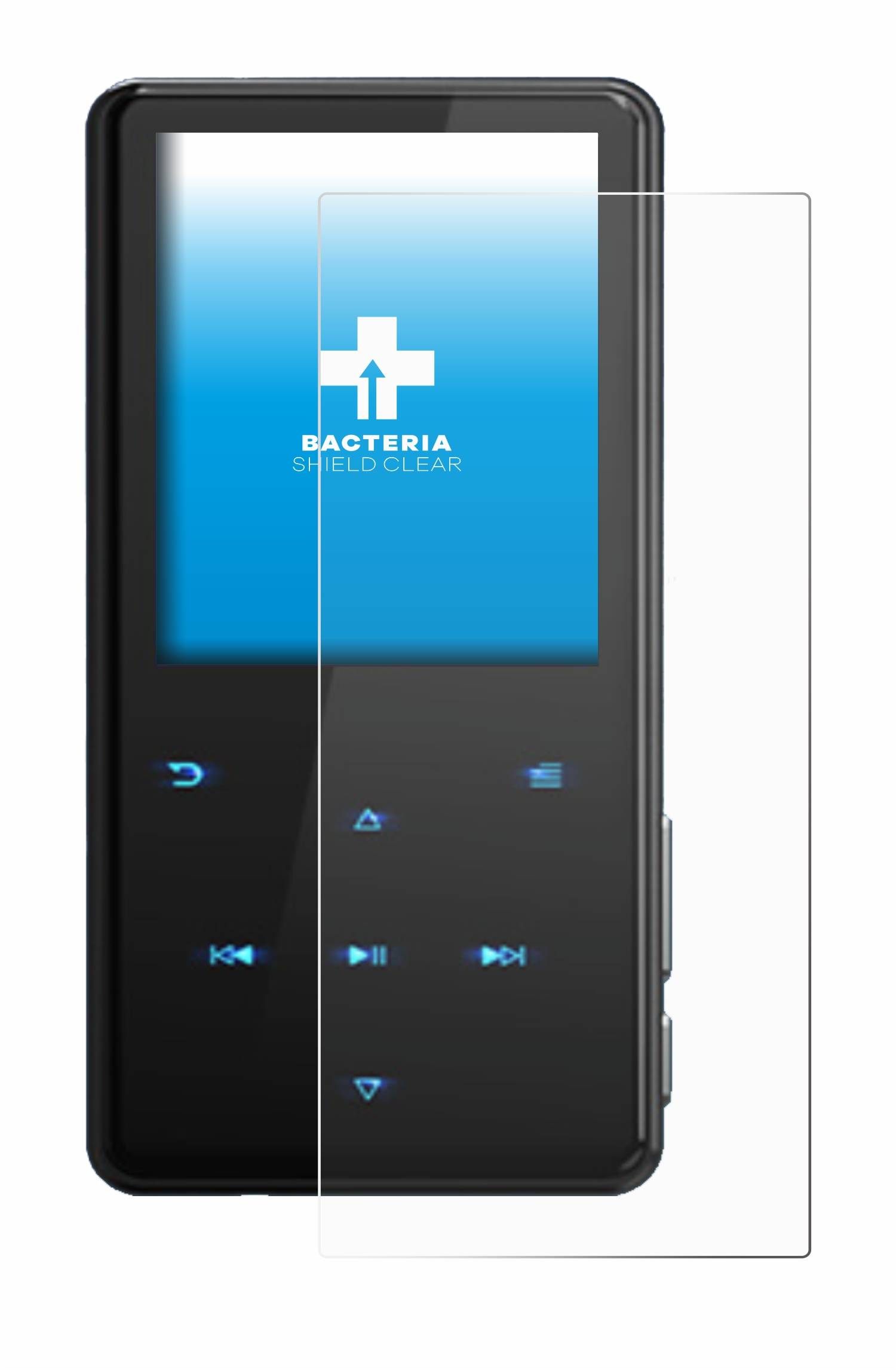 upscreen Bacteria Shield Schutzfolie für MUZXQII D16 (64GB) - Antibakteriell