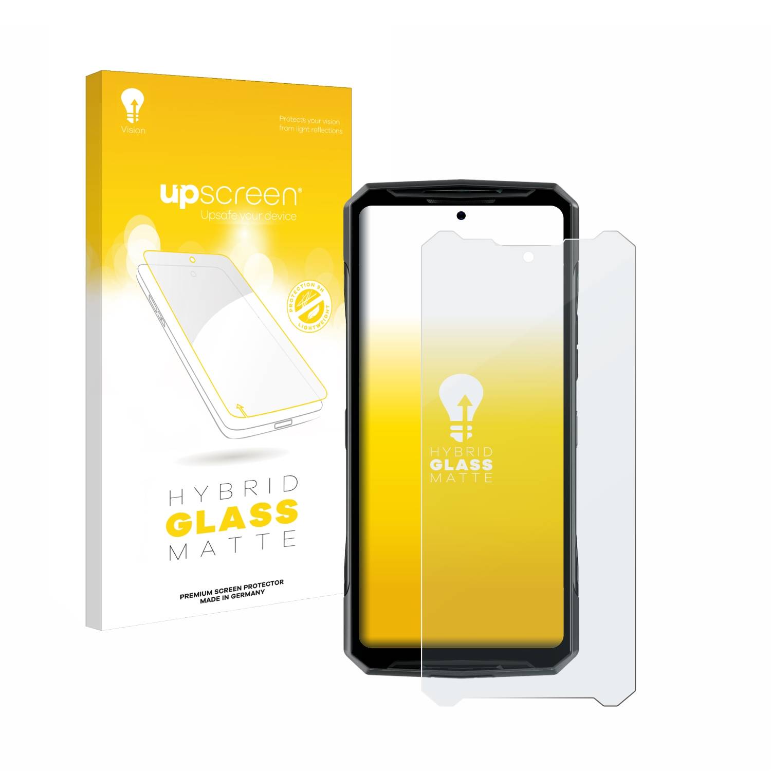 upscreen Hybrid Glas Matt Panzer-Folie für Doogee DK10