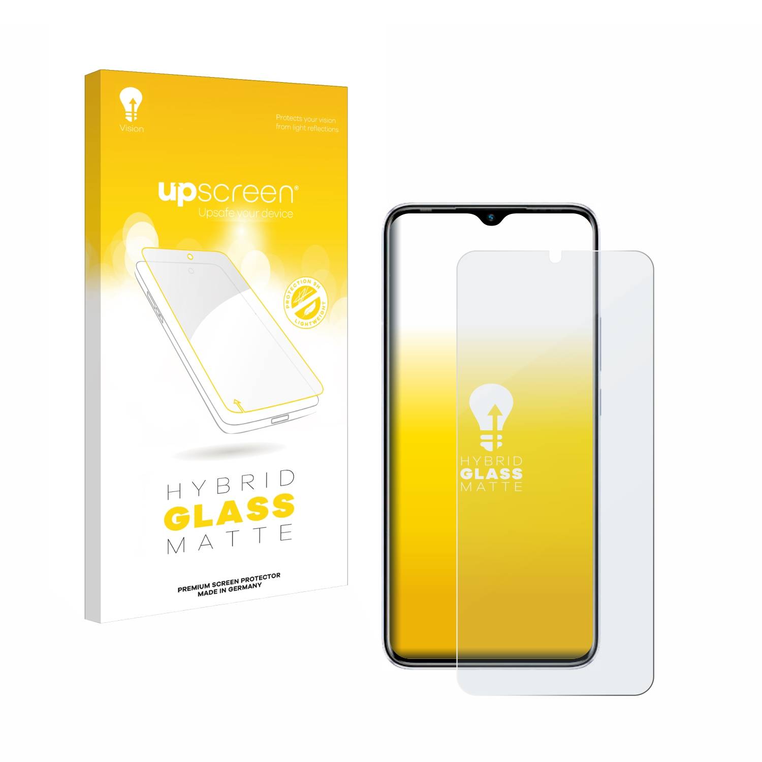 upscreen Hybrid Glas Matt Schutz-Folie für Infinix Hot 10T