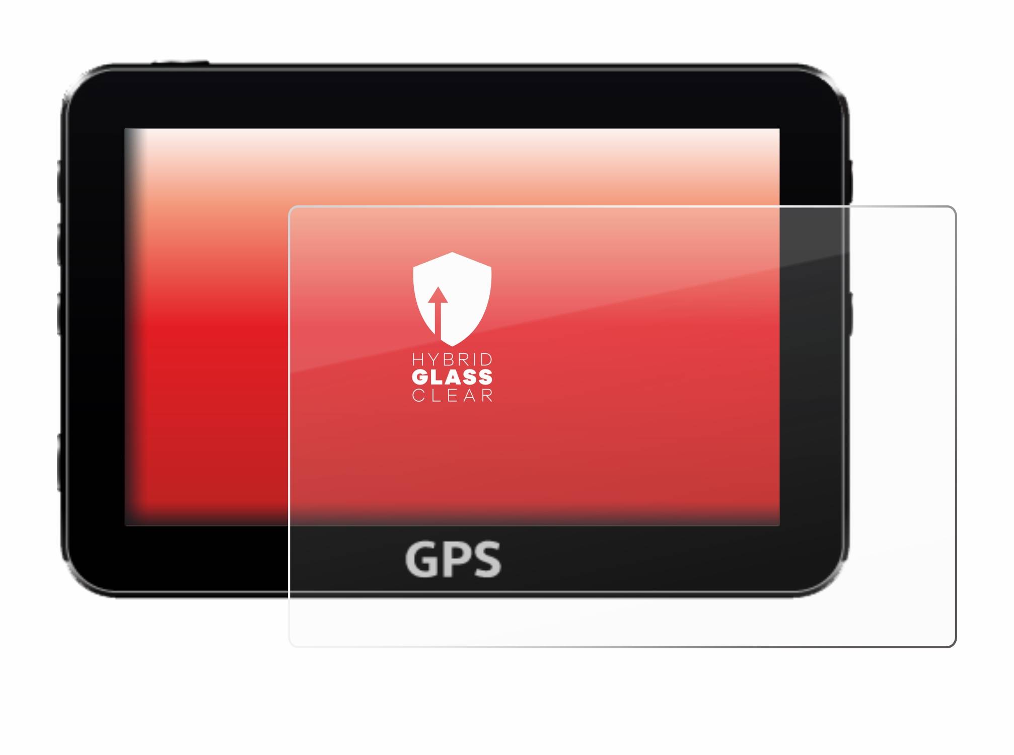 upscreen Hybrid Glas Schutz-Folie für Navigation mit 7 Zoll Displays [154.8 mm x 87 mm, 16:9]