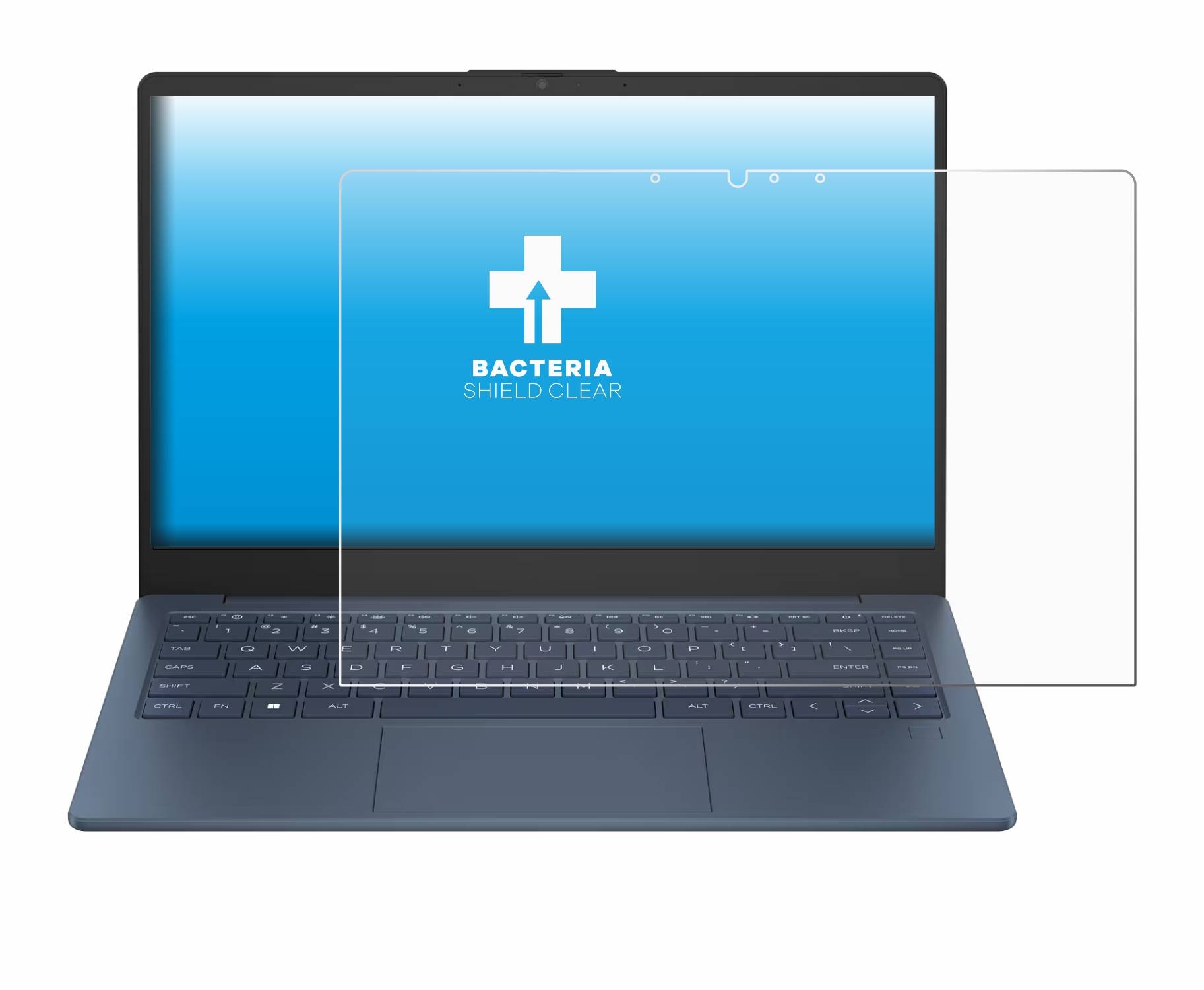 upscreen Schutzfolie für HP Laptop 14-ee Antibakterielle Folie Klar Anti-Kratzer