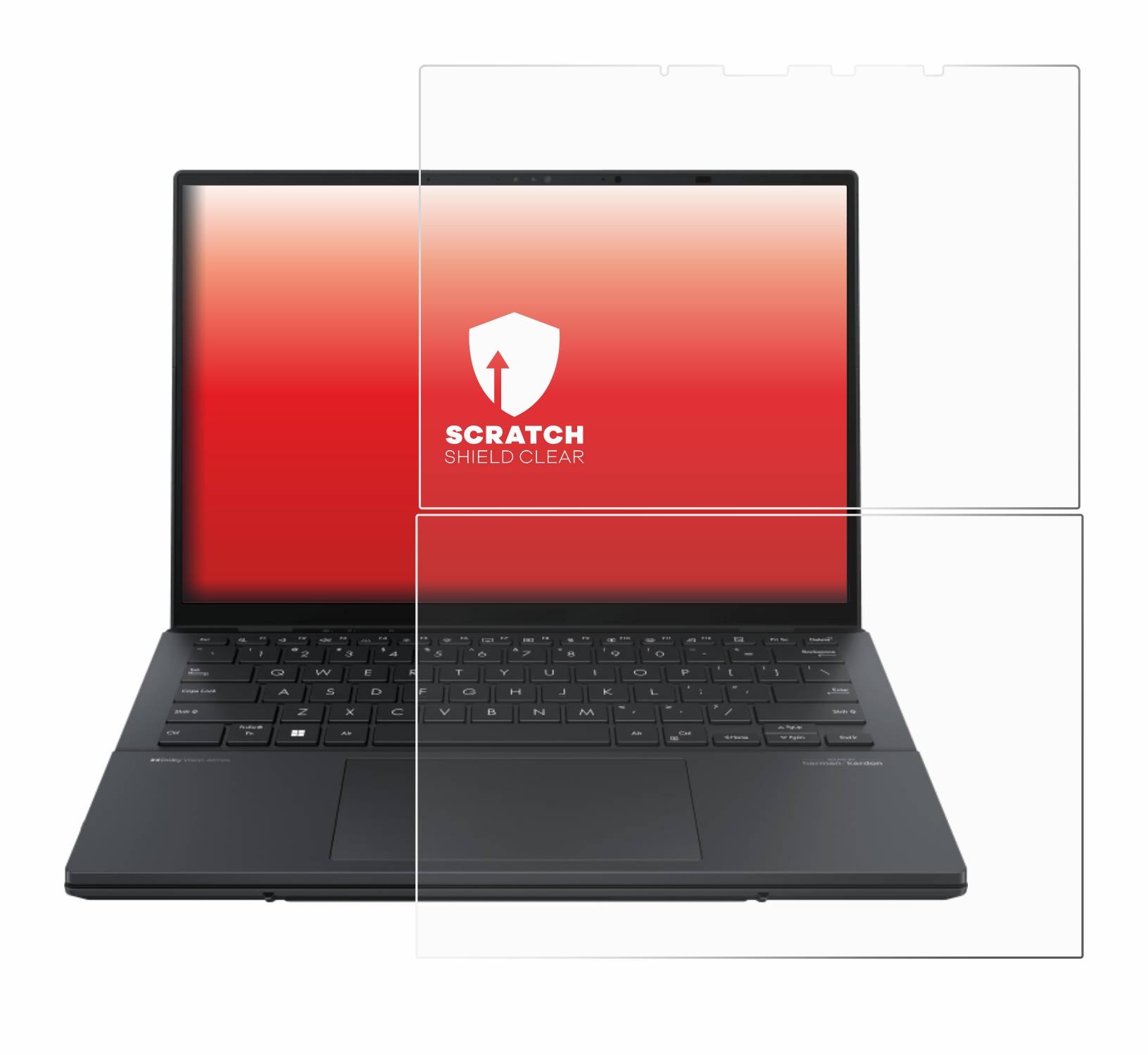 upscreen Scratch Shield Schutzfolie für ASUS ZenBook Duo OLED 2024 UX8406