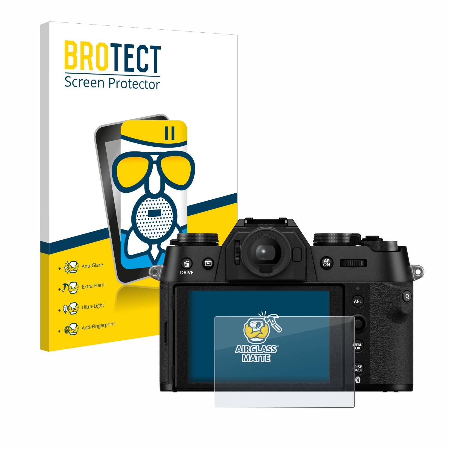 BROTECT AirGlass Flexible Schutz Glas Folie für Fujifilm X-T50 Matt Entspiegelt