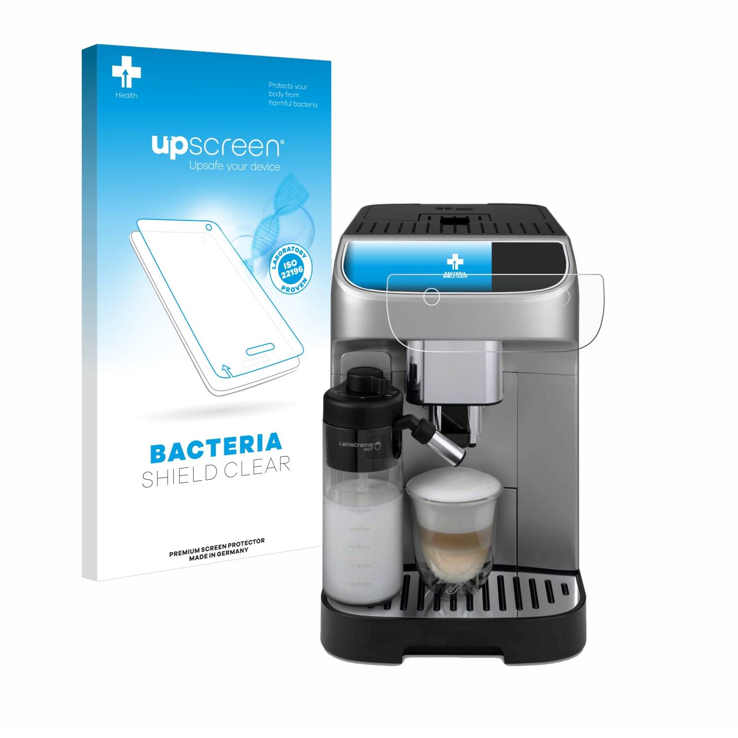 upscreen Bacteria Shield Schutzfolie für DeLonghi Magnifica Plus - Antibakteriell