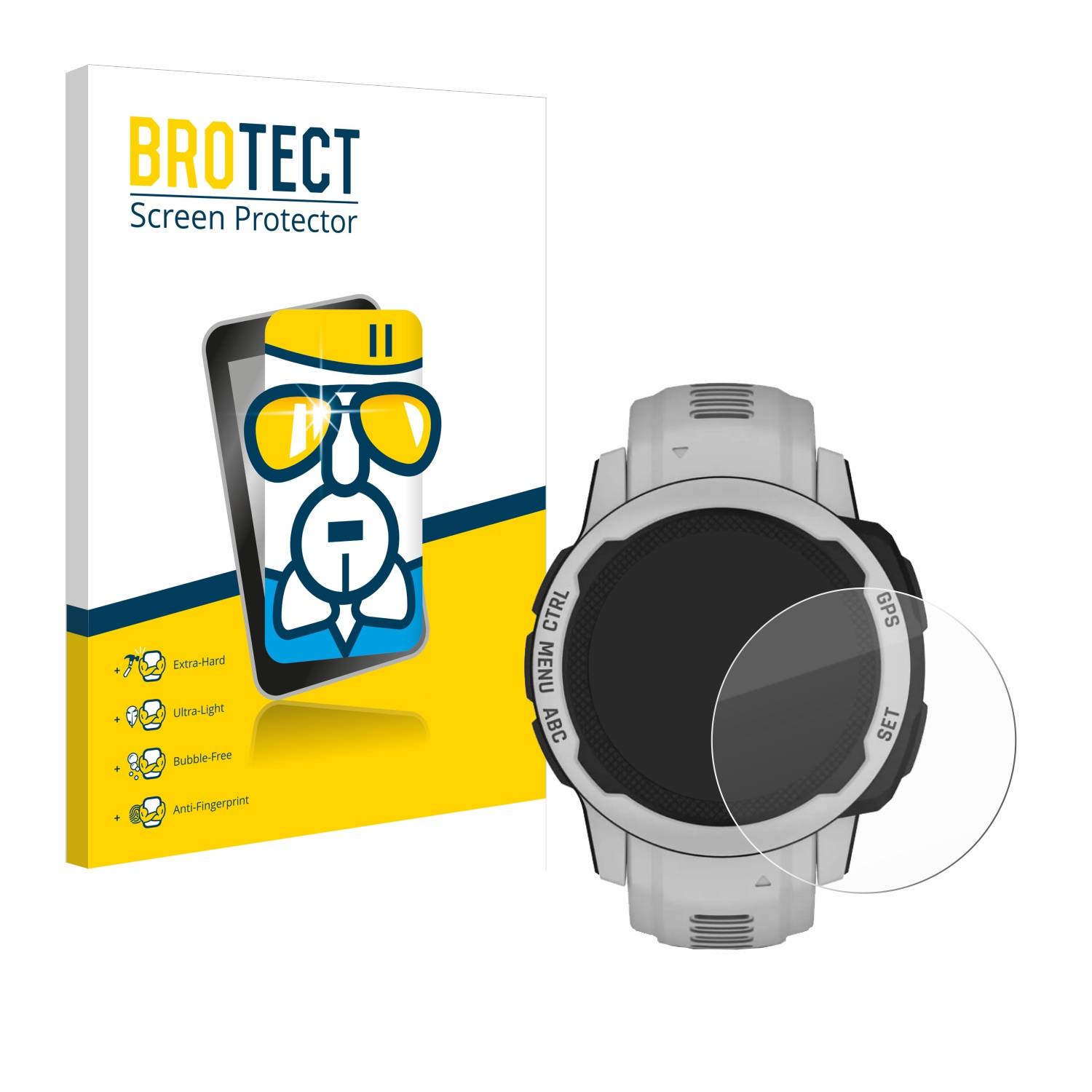 BROTECT AirGlass Glas Schutz-Folie für Garmin Instinct 2S Solar (40 mm) - Schutzglas