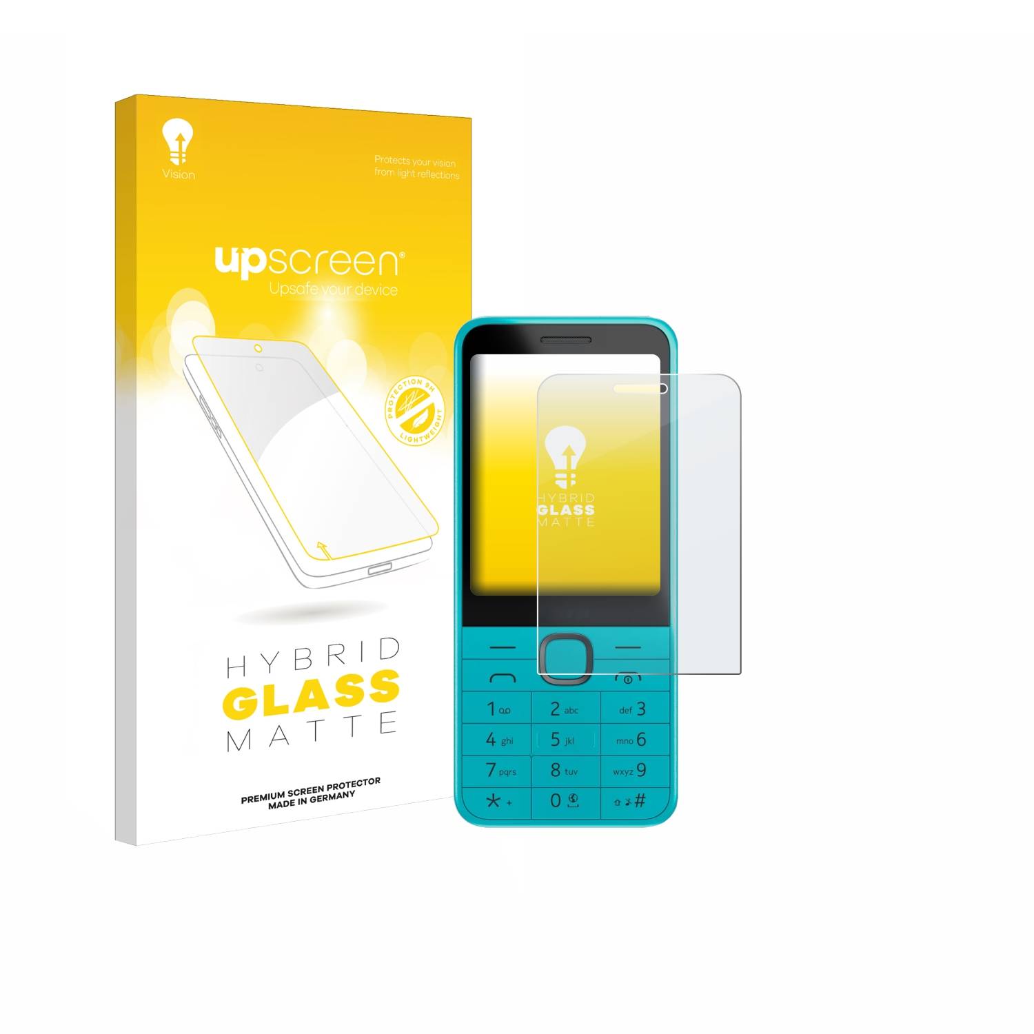 upscreen Hybrid Glas Matt Schutz-Folie für Nokia 235 4G (2024)