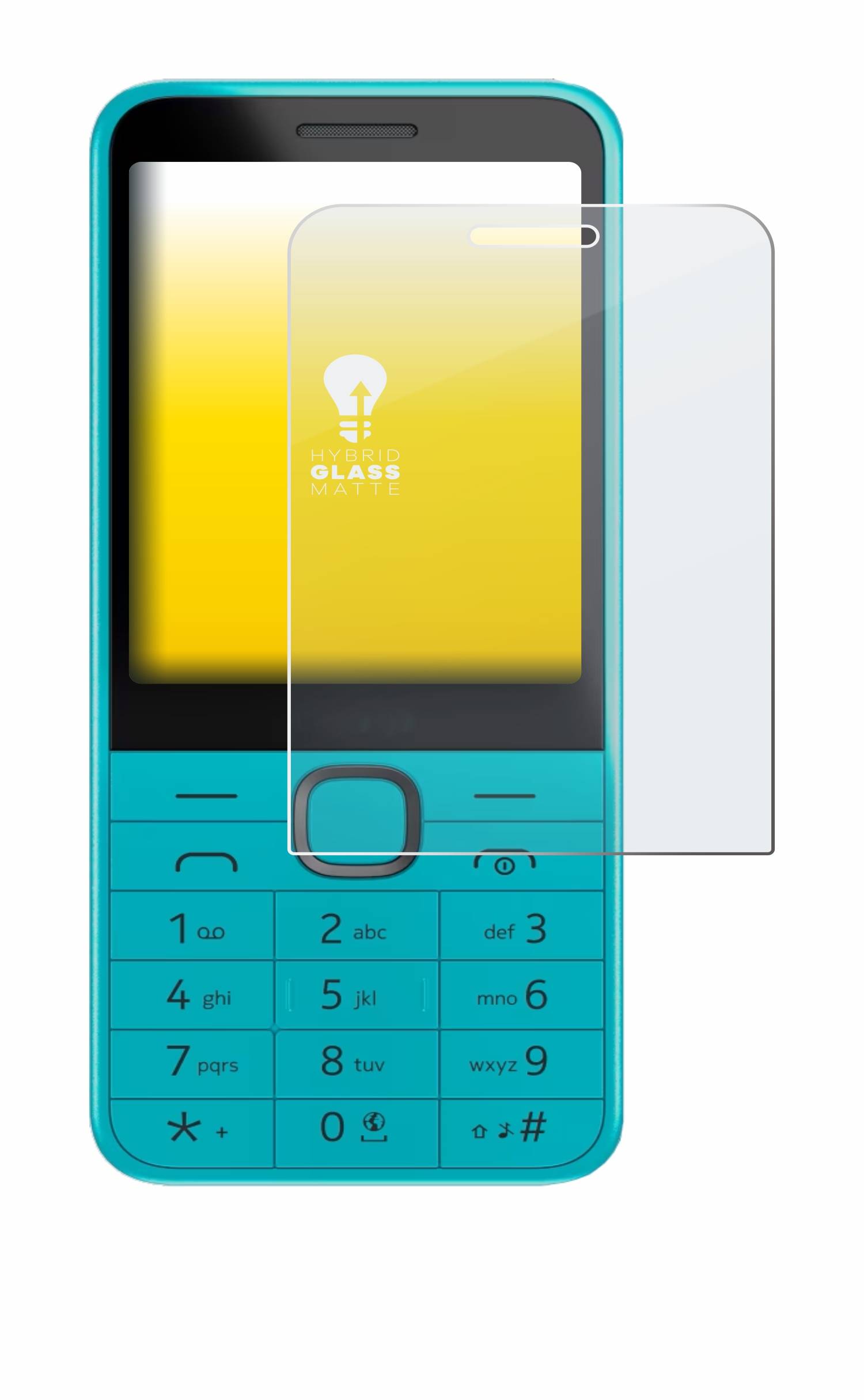 upscreen Hybrid Glas Matt Schutz-Folie für Nokia 235 4G (2024)