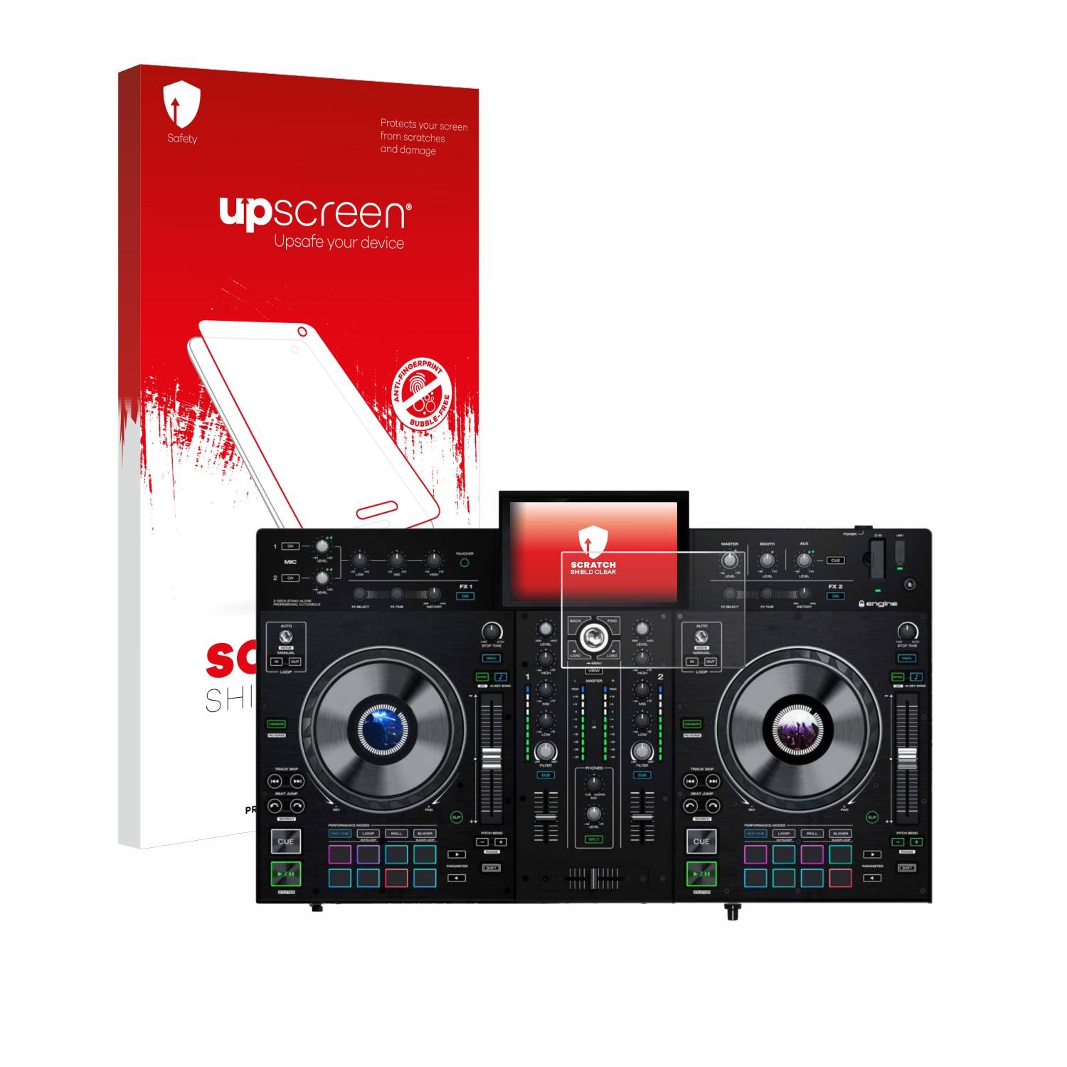 upscreen Schutzfolie für Denon DJ Prime 2 Kratzschutz Anti-Fingerprint Klar