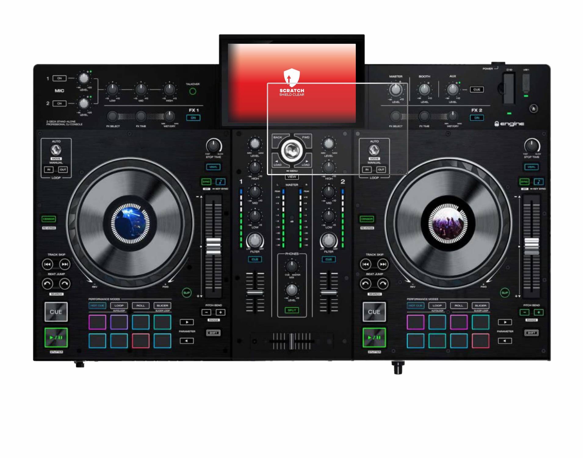 upscreen Schutzfolie für Denon DJ Prime 2 Kratzschutz Anti-Fingerprint Klar