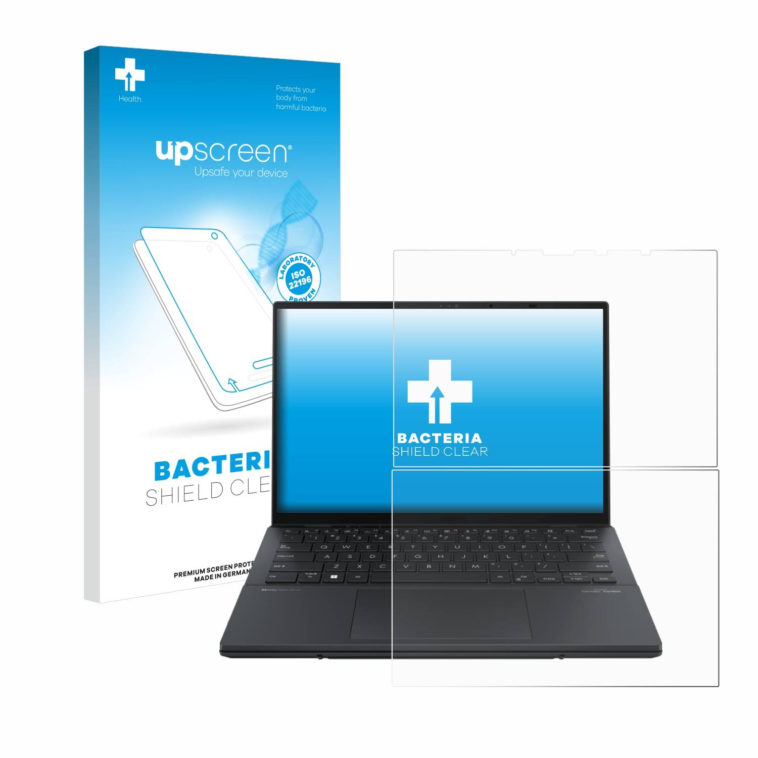 upscreen Bacteria Shield Schutzfolie für ASUS ZenBook Duo OLED 2024 UX8406 - Antibakteriell
