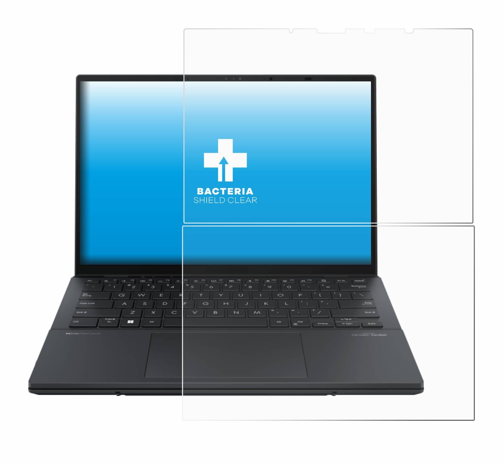 upscreen Bacteria Shield Schutzfolie für ASUS ZenBook Duo OLED 2024 UX8406 - Antibakteriell
