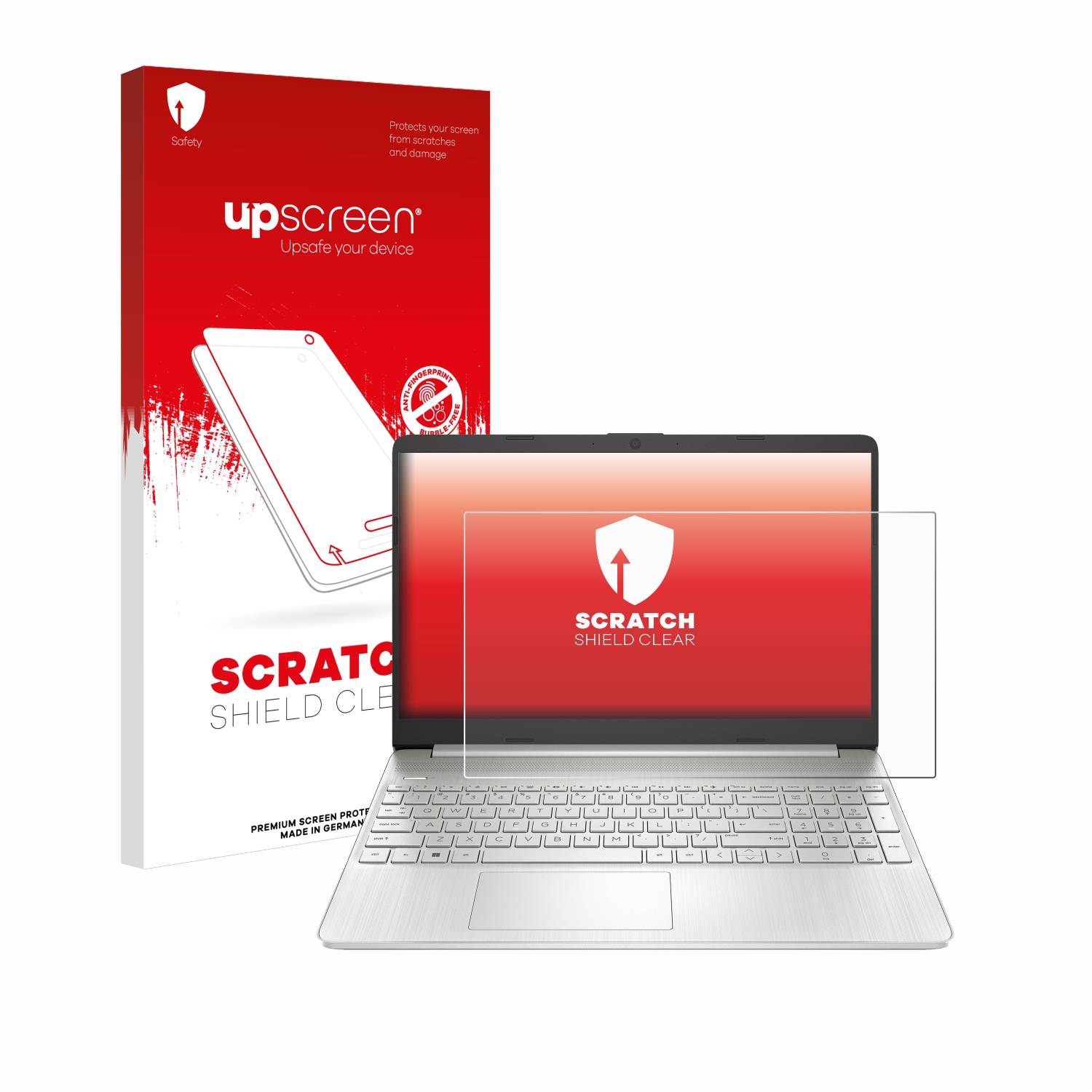 upscreen Schutzfolie für HP Laptop 15s-eq2677ng Kratzschutz Anti-Fingerprint Klar
