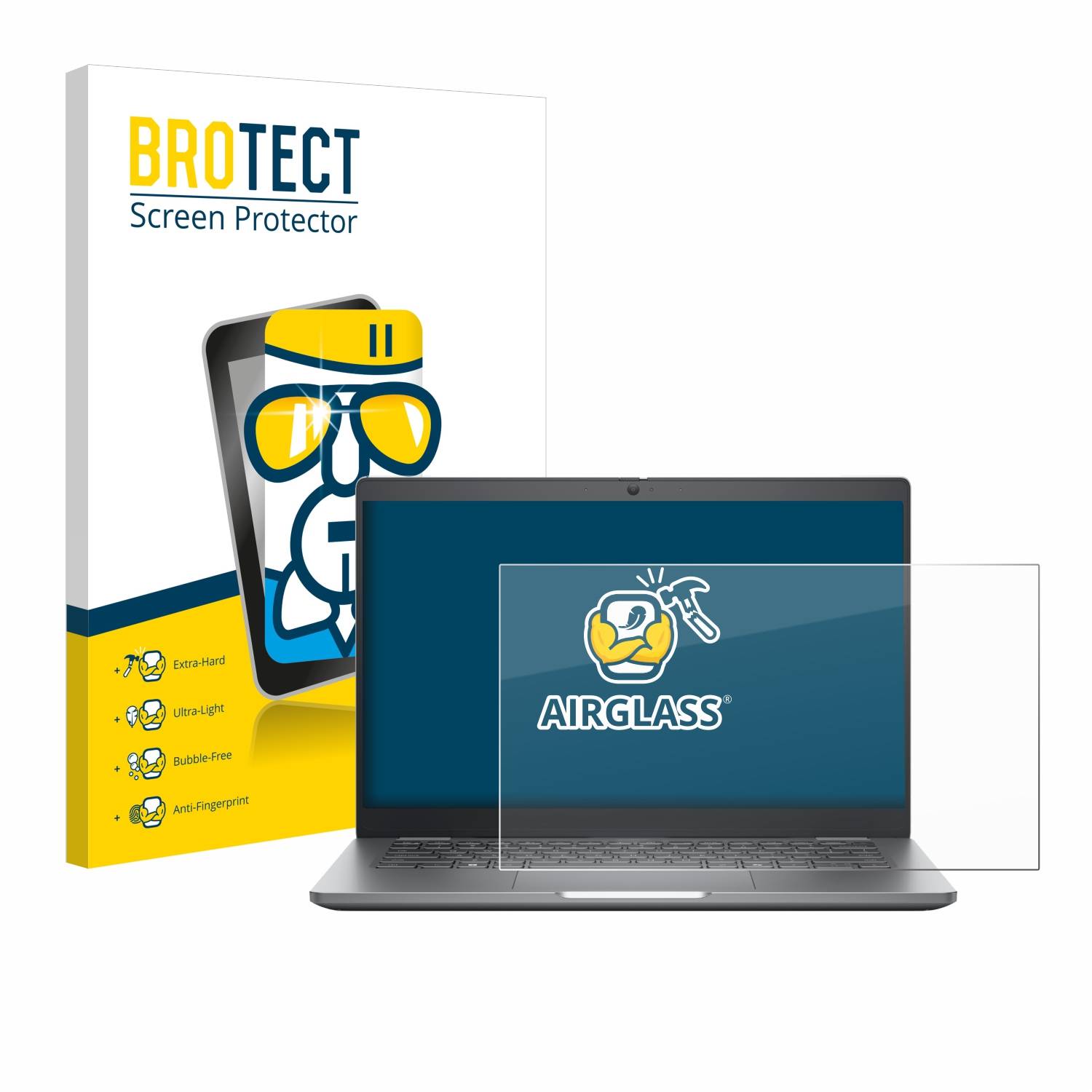 BROTECT AirGlass Flexible Schutz Glas Folie für Dell Latitude 5350 Laptop Klar Transparent