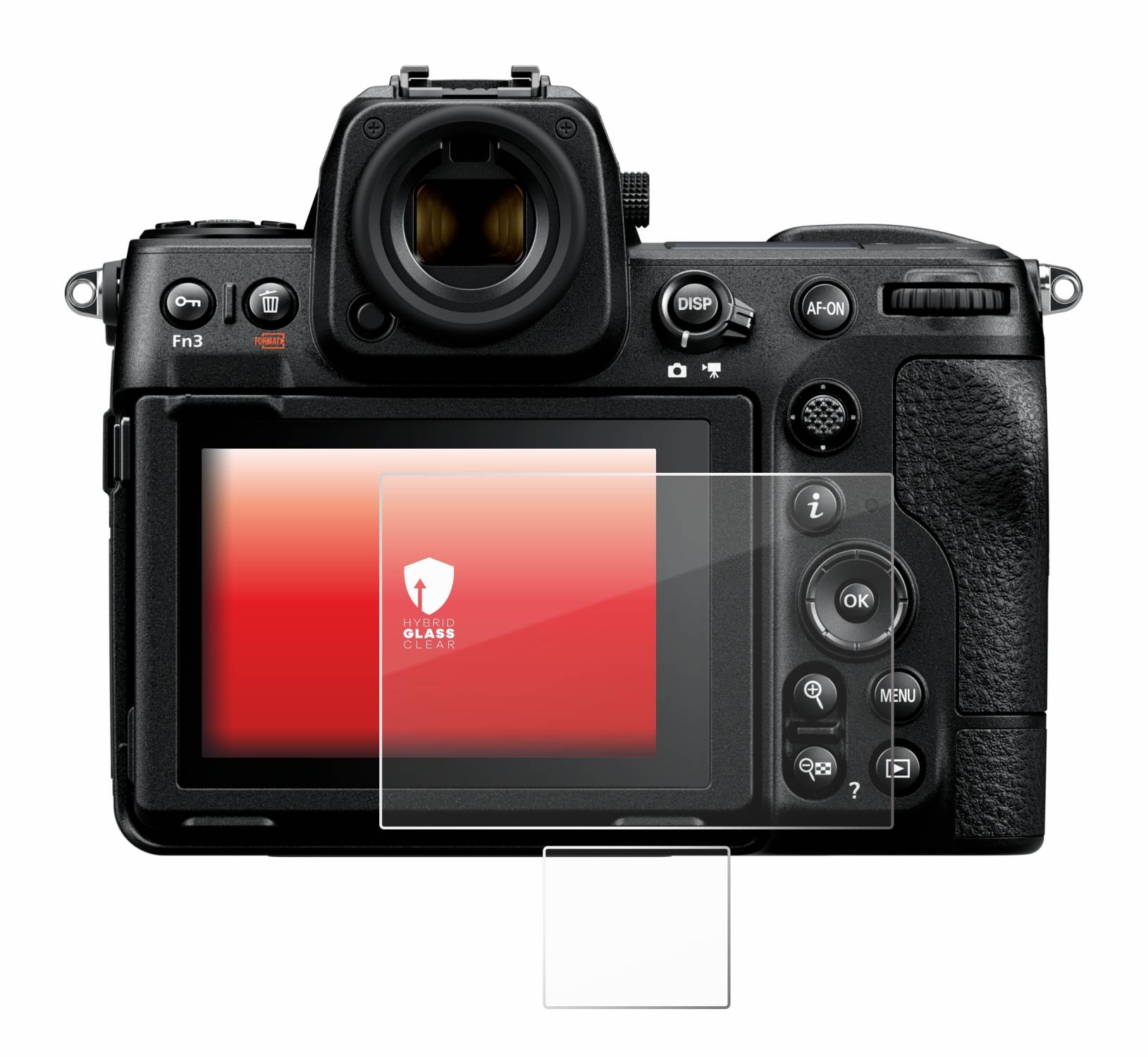 upscreen Flexible Schutz Glas Folie für Nikon Z 8 (Display + Schulterdisplay) Schutzglas 9H Hybridglas Klar