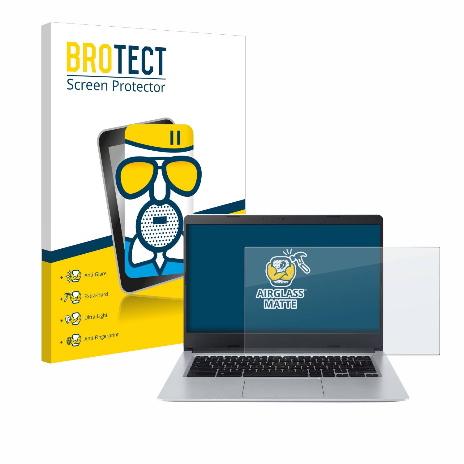 BROTECT AirGlass Matt Glas Schutz Folie für Acer Chromebook Spin 314 CB314-2HT
