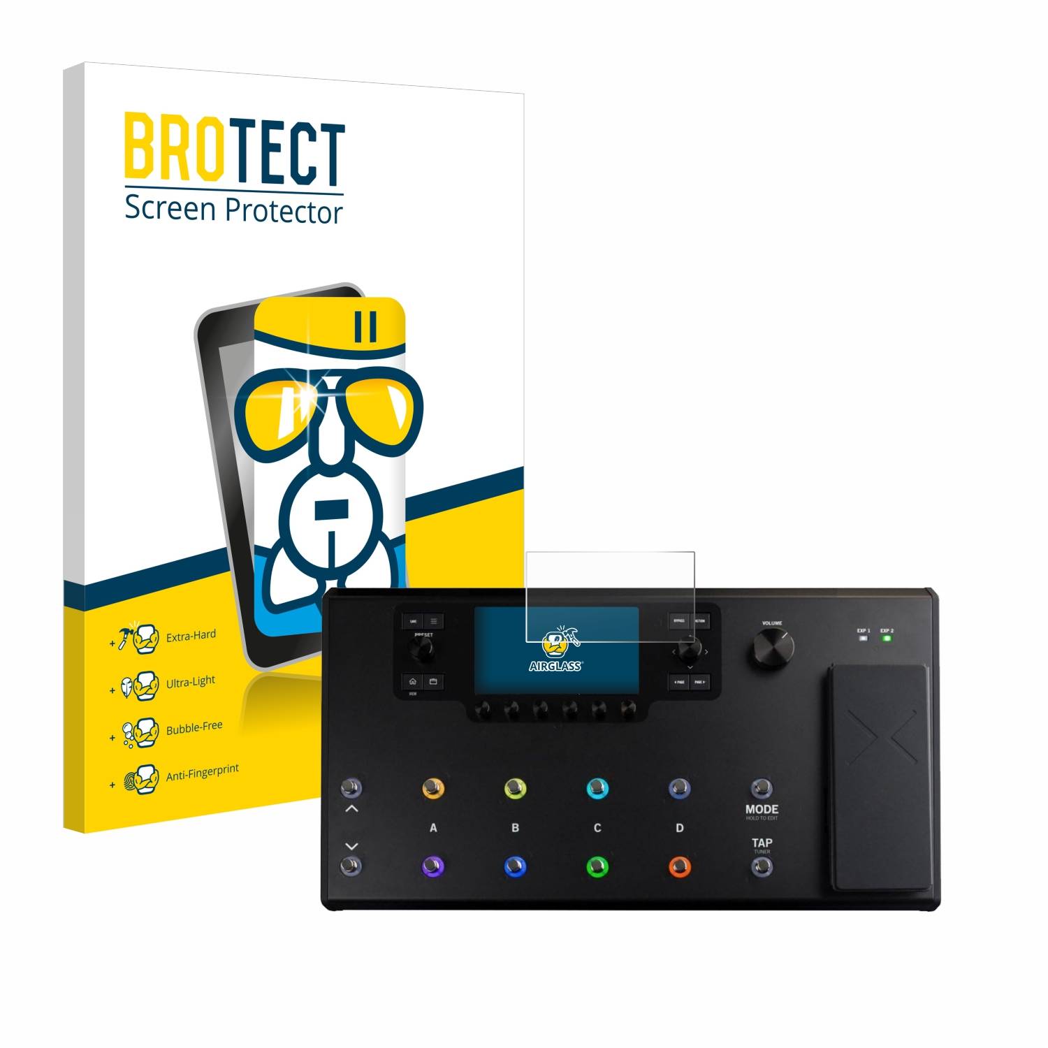 BROTECT AirGlass Flexible Schutz Glas Folie für Line 6 Helix LT Klar Transparent