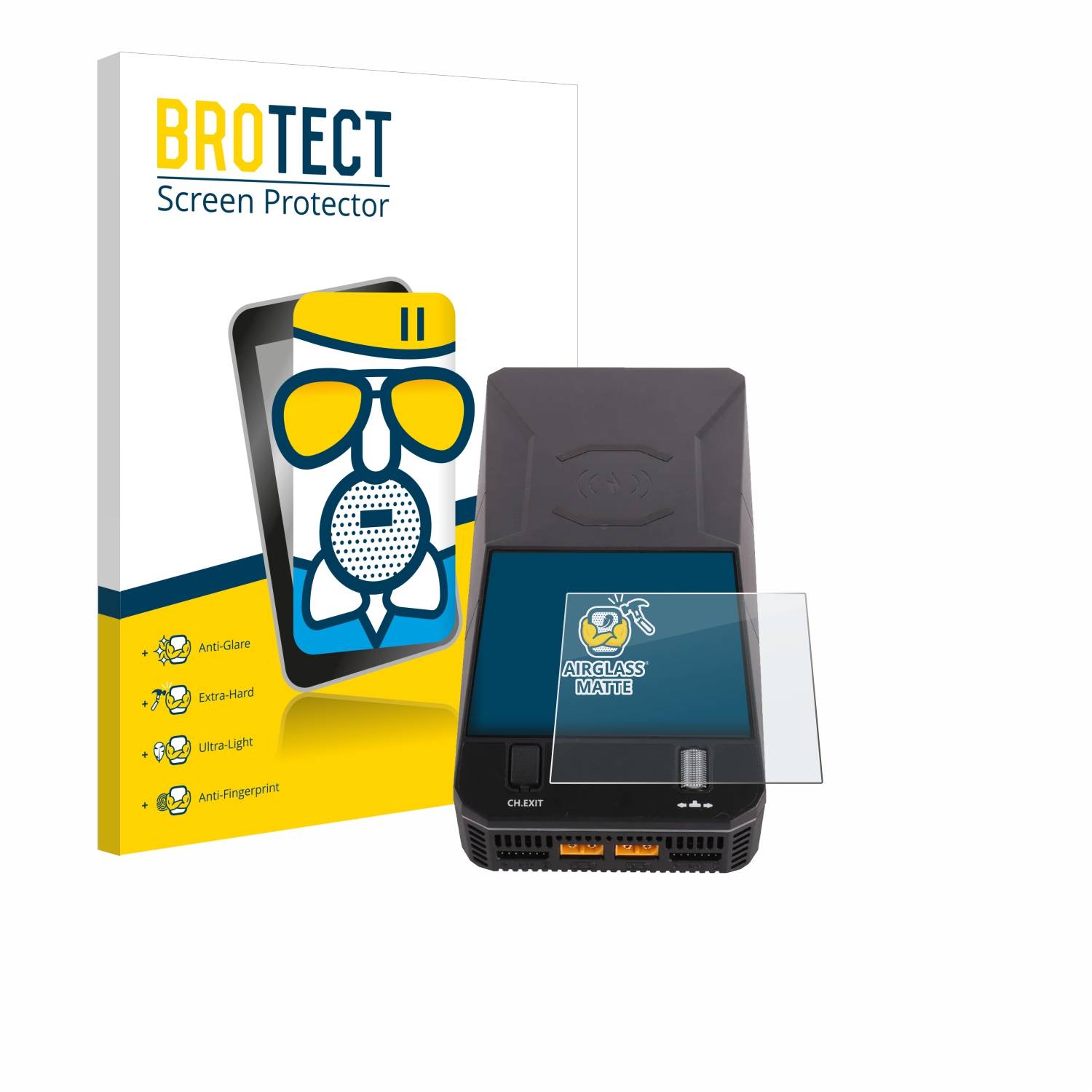 BROTECT AirGlass Flexible Schutz Glas Folie für ToolkitRC Q6AC Matt Entspiegelt
