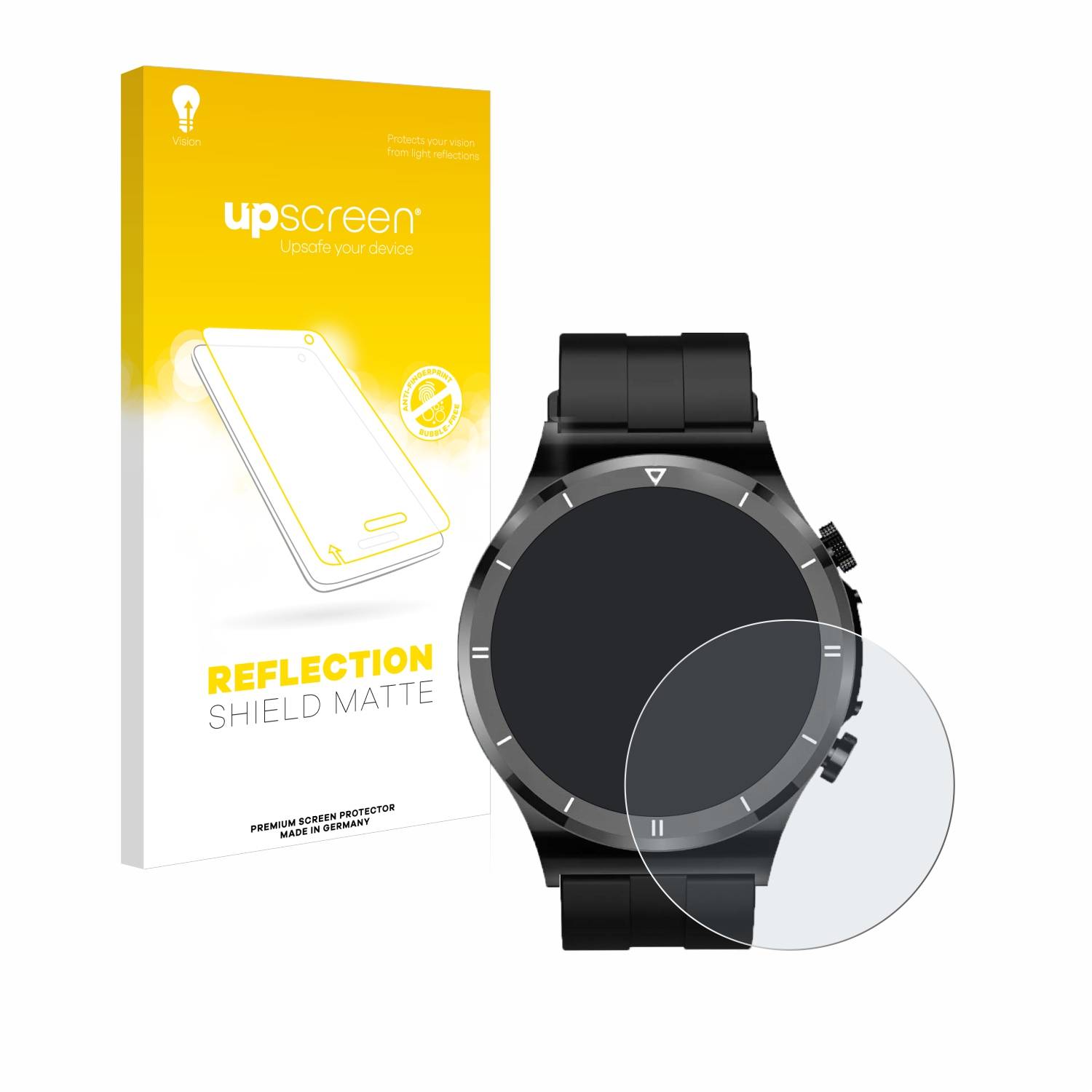 upscreen Reflection Shield Matt Schutzfolie für Sanorum Smartwatch 1.39