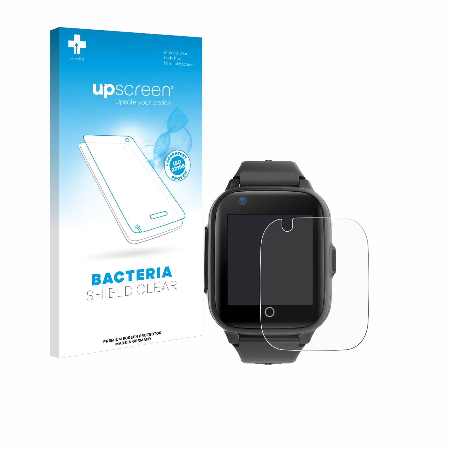 upscreen Bacteria Shield Schutzfolie für Leotec Kids Allo Plus 4G - Antibakteriell