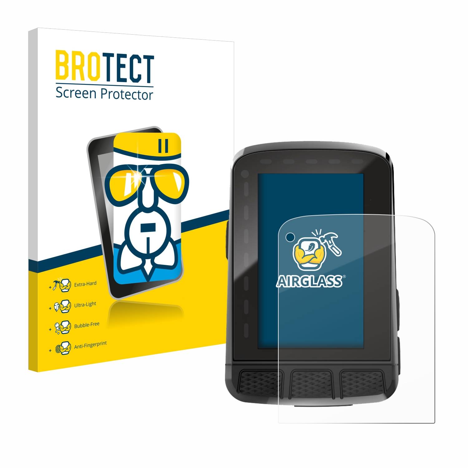 BROTECT AirGlass Flexible Schutz Glas Folie für Wahoo Elemnt Roam V2 GPS Klar Transparent