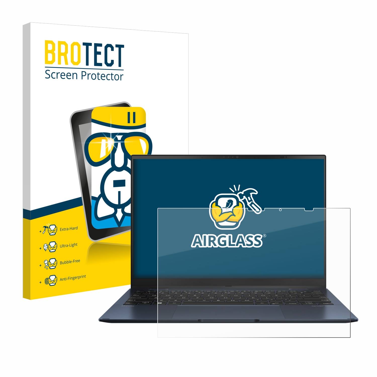 BROTECT AirGlass Glas Schutz-Folie für ASUS ZenBook S 13 Flip OLED - Schutzglas