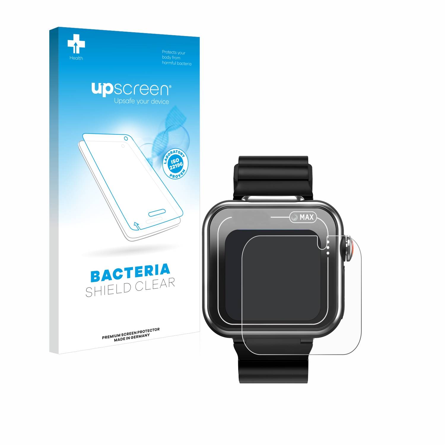 upscreen Bacteria Shield Schutzfolie für Vtech Kidizoom Smartwatch MAX - Antibakteriell