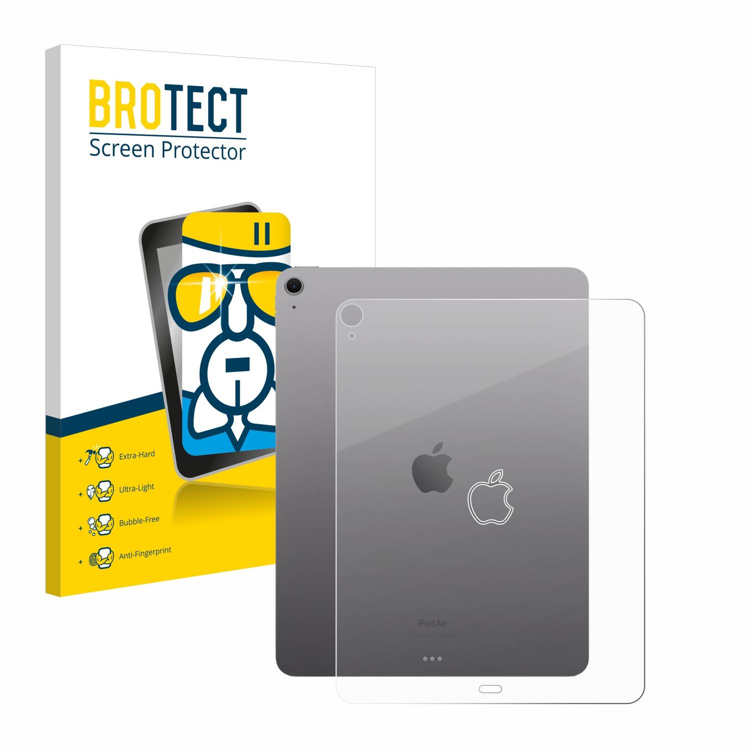 BROTECT AirGlass Glas Schutz-Folie für Apple iPad Air 13 WiFi 2024 (Rückseite) - Schutzglas