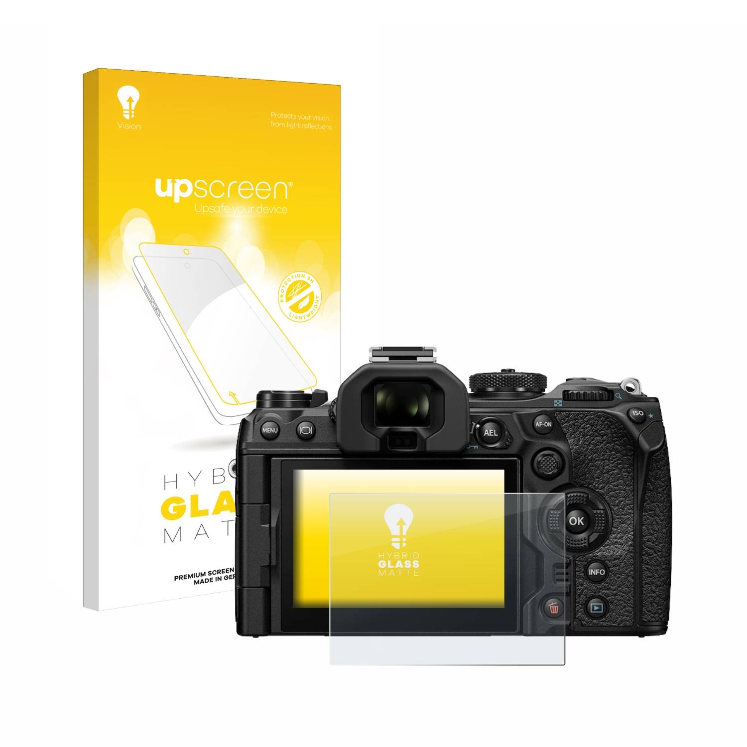 upscreen Flexible Schutz Glas Folie für Olympus OM-1 2022 Schutzglas 9H Hybridglas Matt Entspiegelt