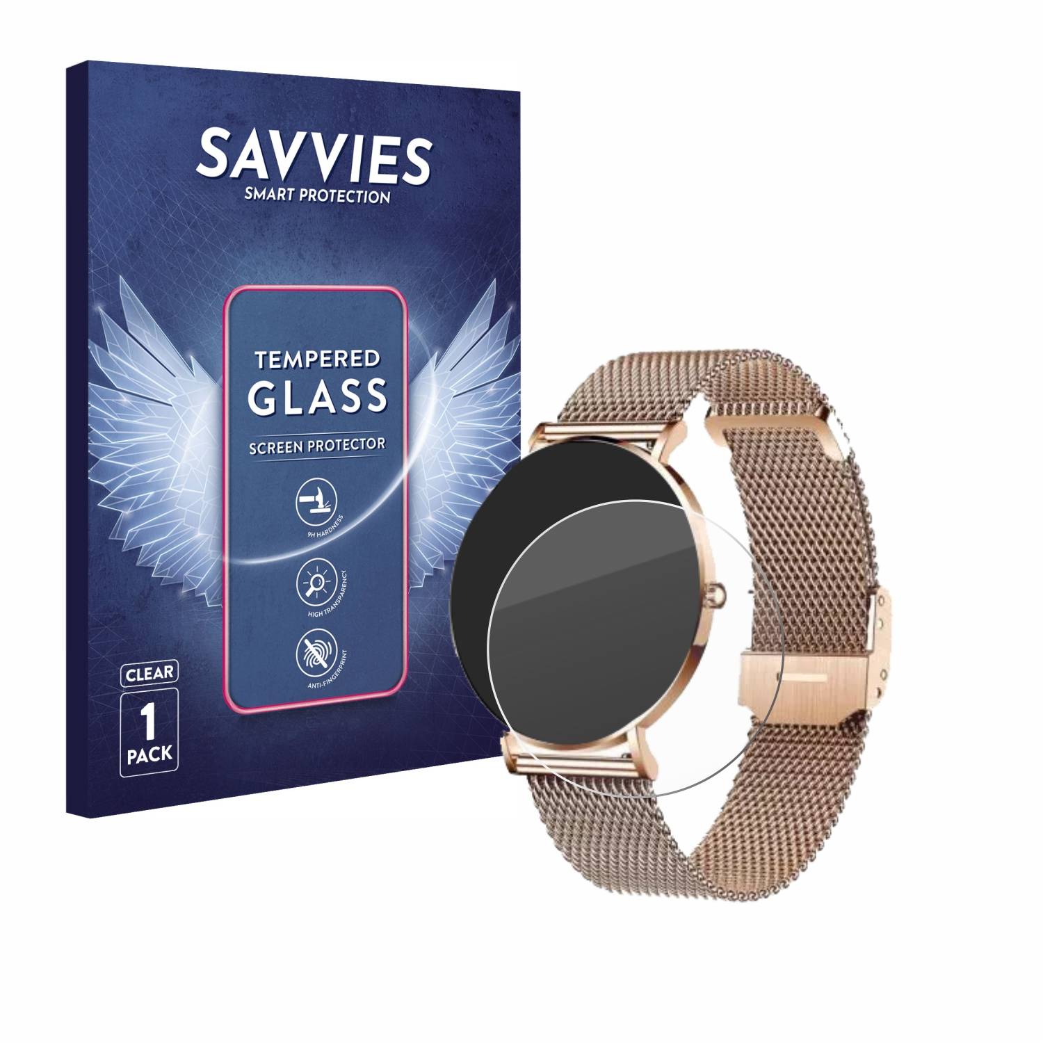 Savvies Clear Schutzglas für Xcoast X-Watch Siona 2