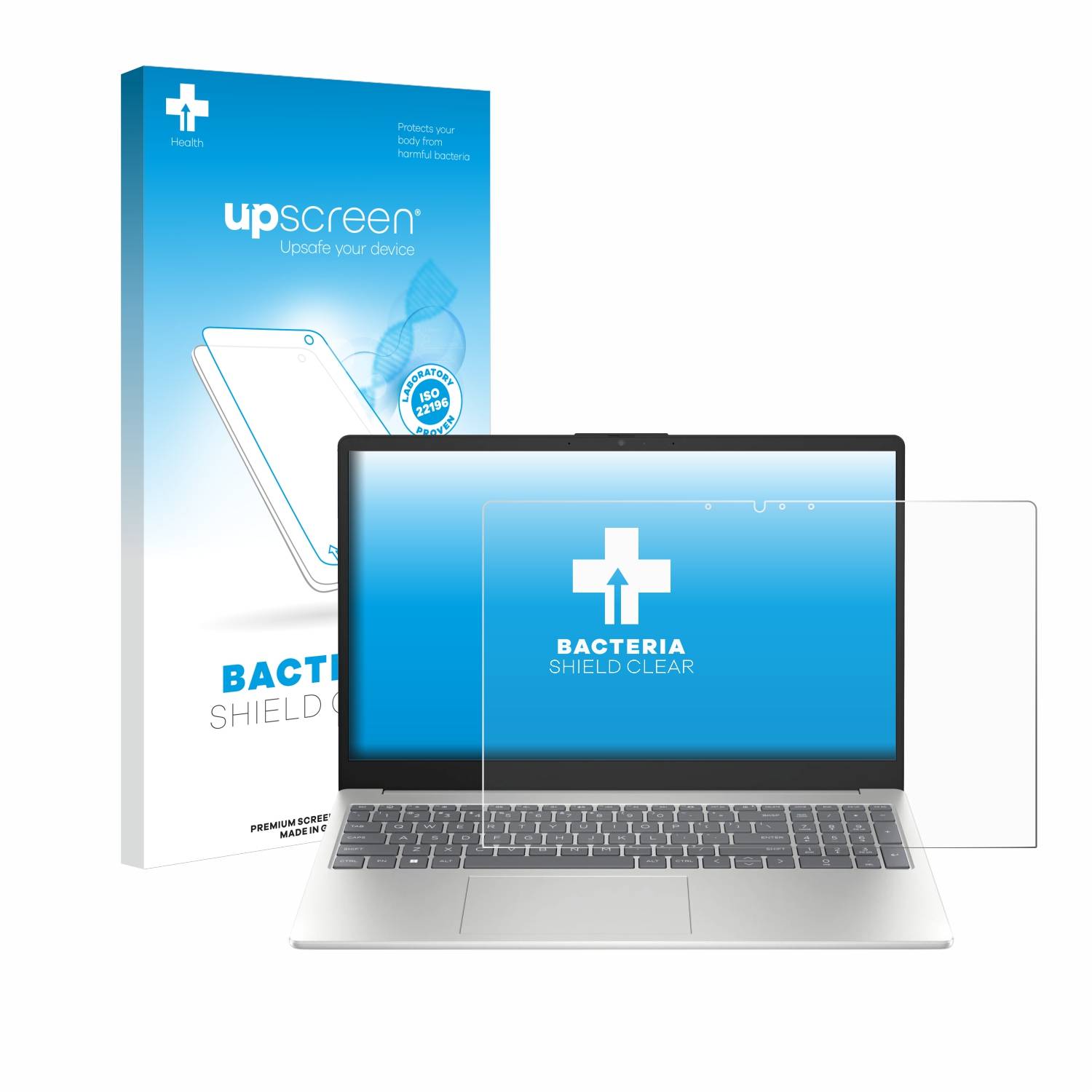 upscreen Bacteria Shield Schutzfolie für HP 15-fd 2024 - Antibakteriell