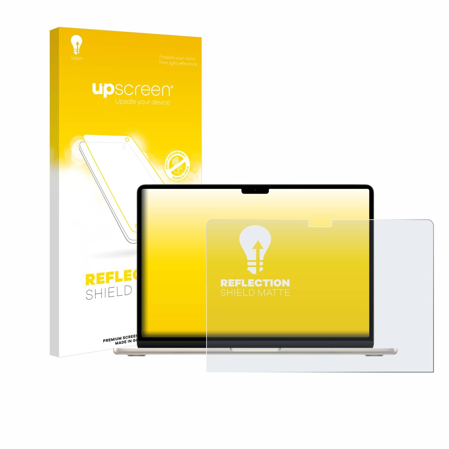 upscreen Reflection Shield Matt Schutzfolie für Apple MacBook Air 15 M2 2022