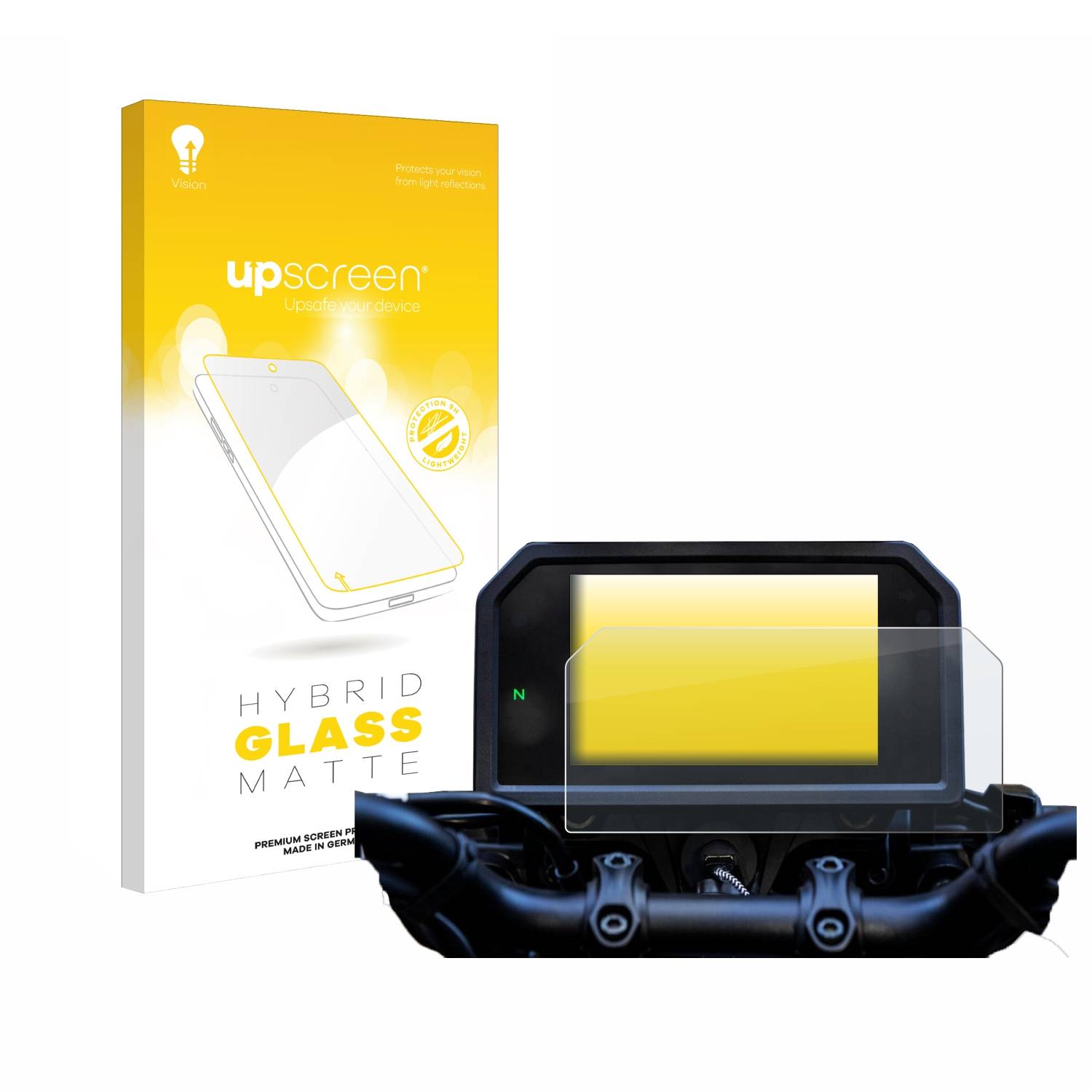 upscreen Flexible Schutz Glas Folie für Yamaha Tracer 9 GT+ 2023 Schutzglas 9H Hybridglas Matt Entspiegelt