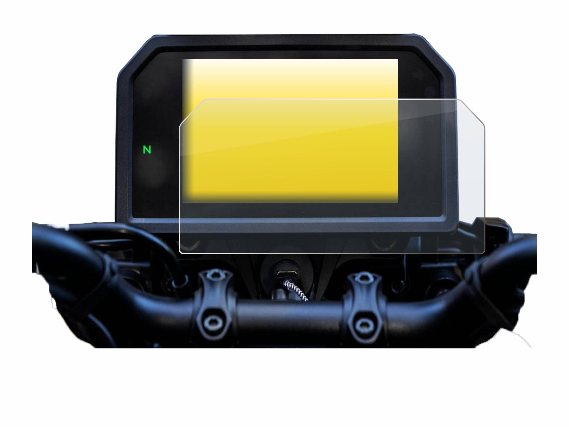 upscreen Flexible Schutz Glas Folie für Yamaha Tracer 9 GT+ 2023 Schutzglas 9H Hybridglas Matt Entspiegelt
