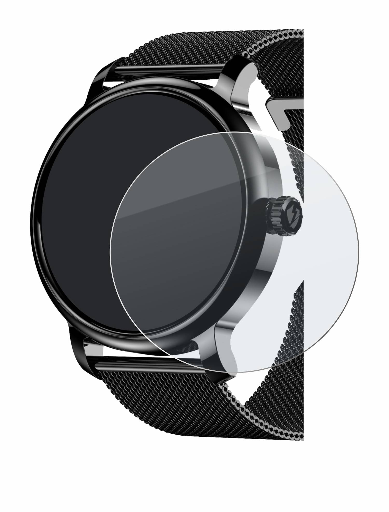 upscreen Flexible Schutz Glas Folie für Lemfo LF35 1.43" Schutzglas 9H Hybridglas Matt Entspiegelt