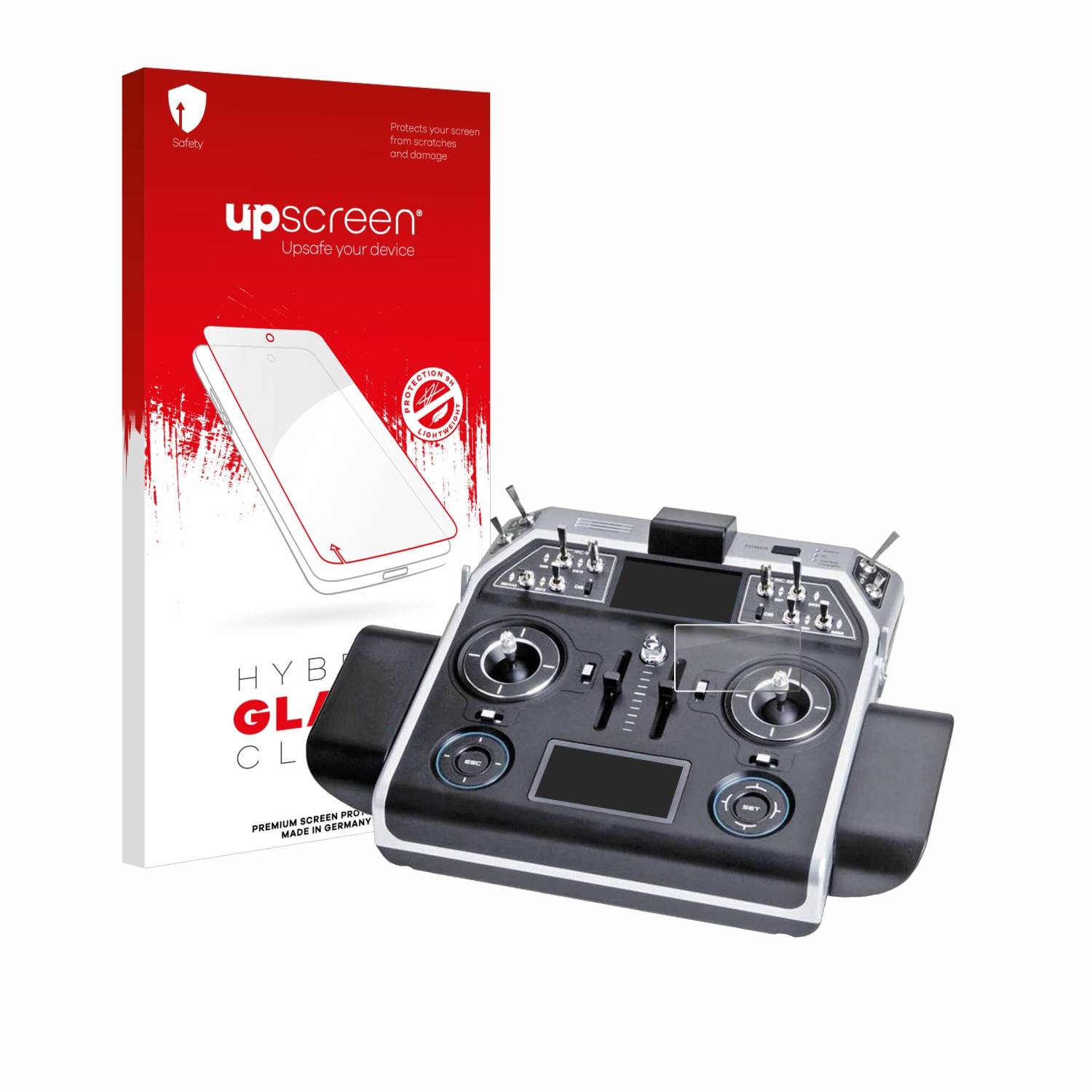 upscreen Hybrid Glas Schutz-Folie für Graupner MC-28