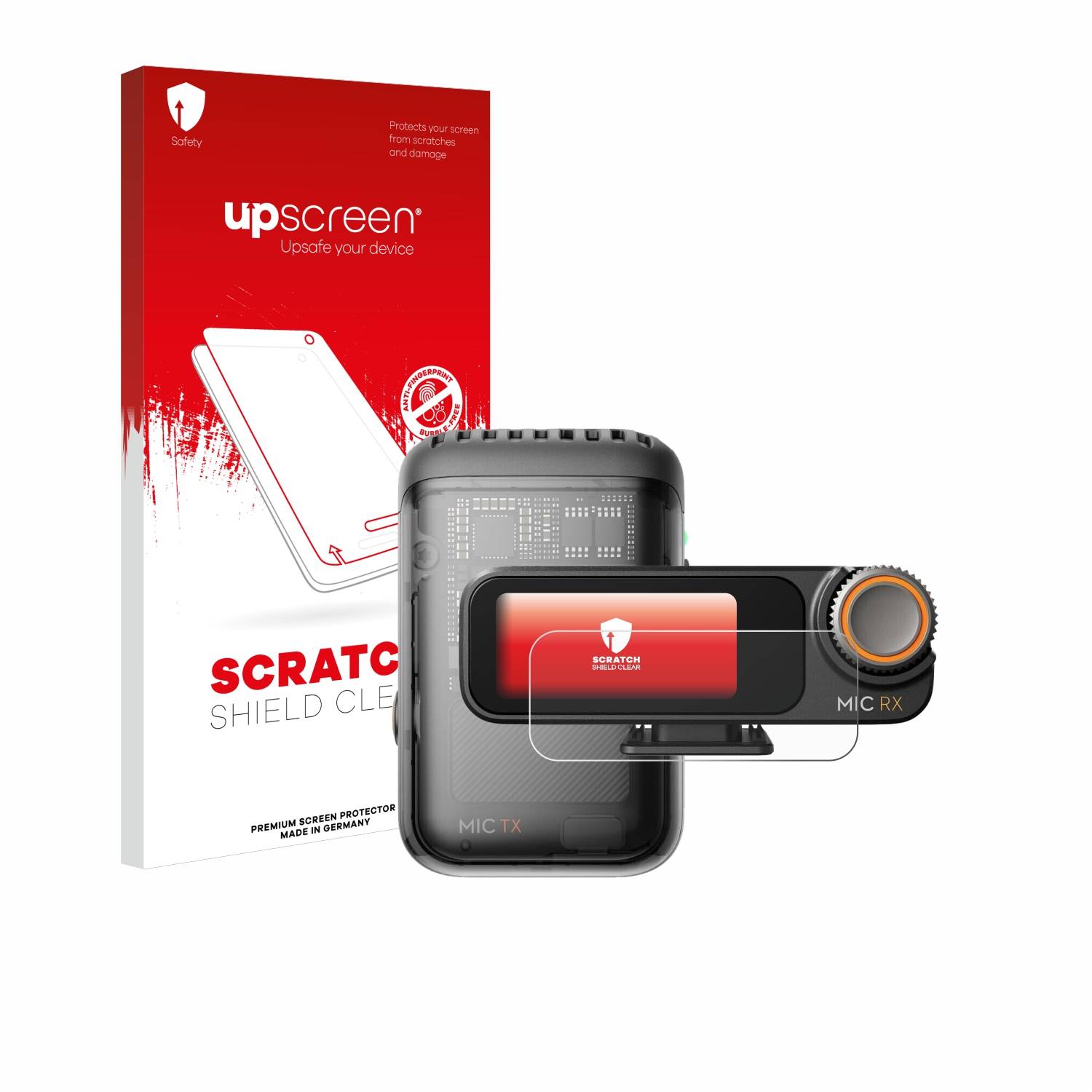 upscreen Scratch Shield Schutzfolie für DJI Mic 2 (Receiver)