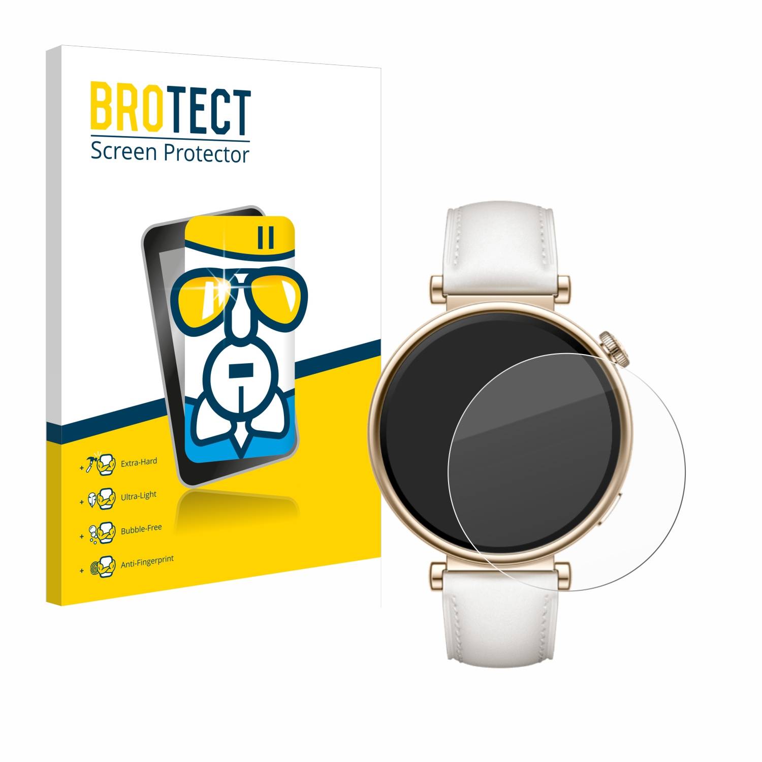 BROTECT AirGlass Glas Schutz-Folie für Huawei Watch GT 4 (41mm) - Schutzglas
