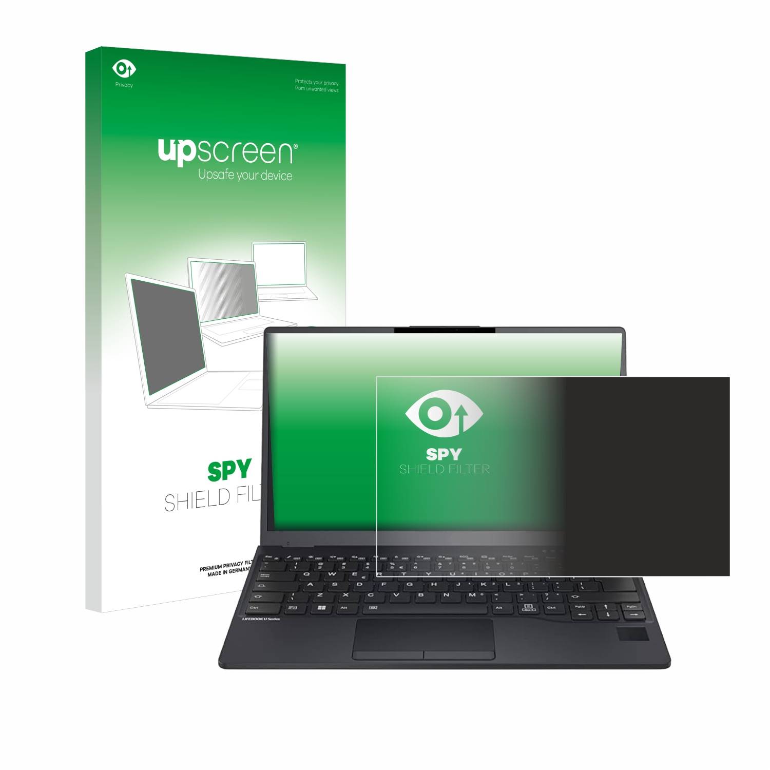 upscreen Blickschutzfilter für Fujitsu Lifebook U9312 Blaulichtfilter Sichtschutz Privacy Anti Spy abnehmbar
