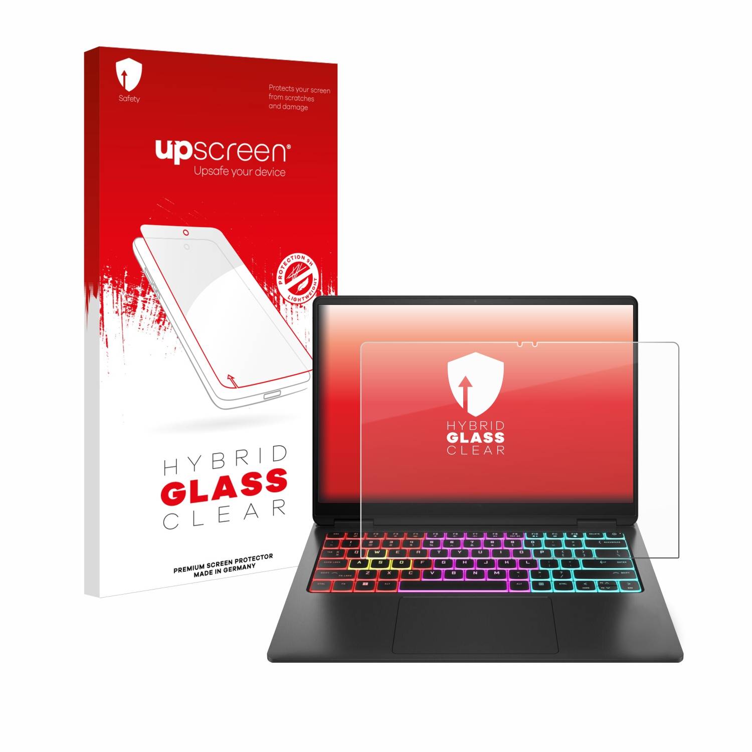 upscreen Flexible Schutz Glas Folie für HP Omen Transcend 14 Schutzglas 9H Hybridglas Klar