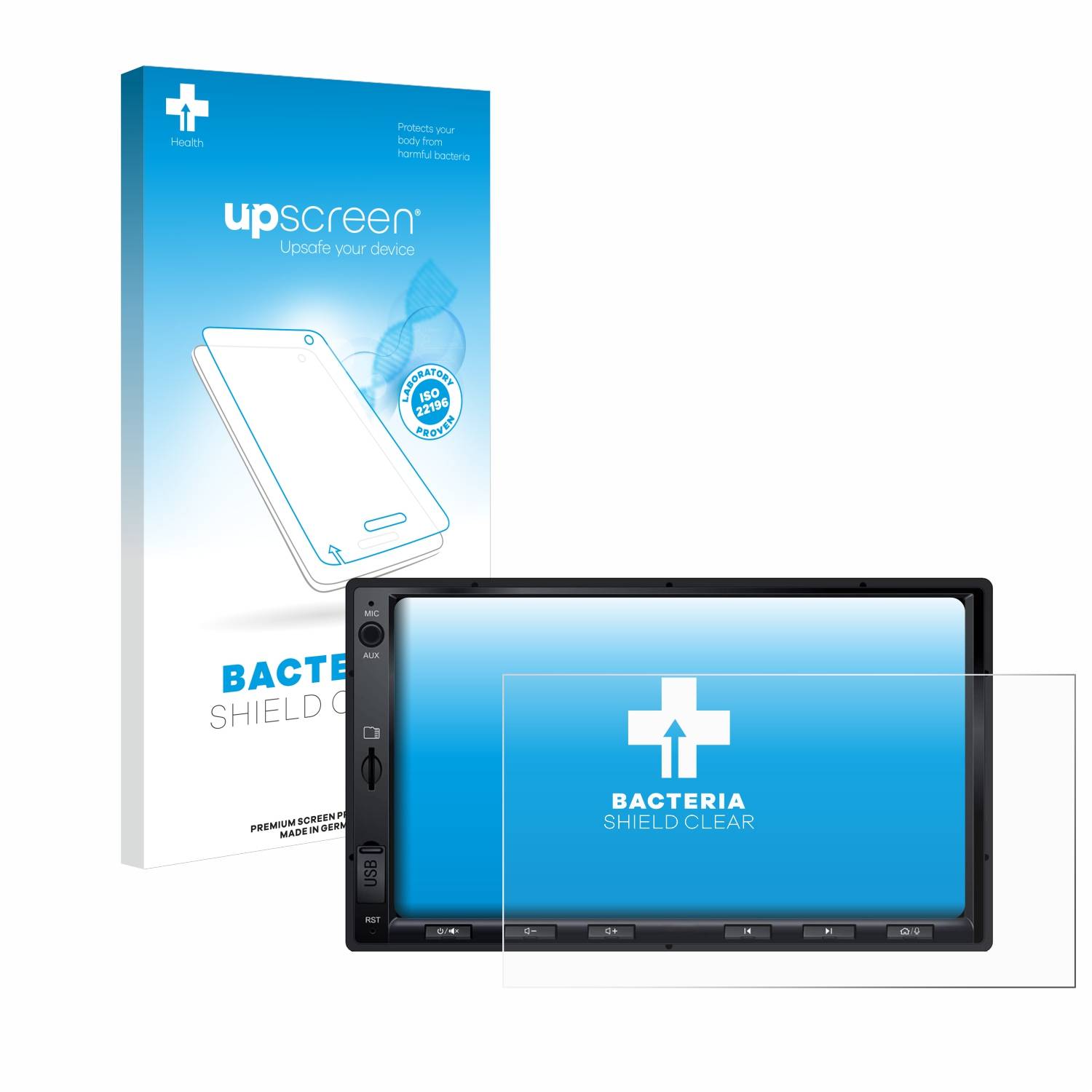upscreen Bacteria Shield Schutzfolie für Atoto F7 WE - Antibakteriell