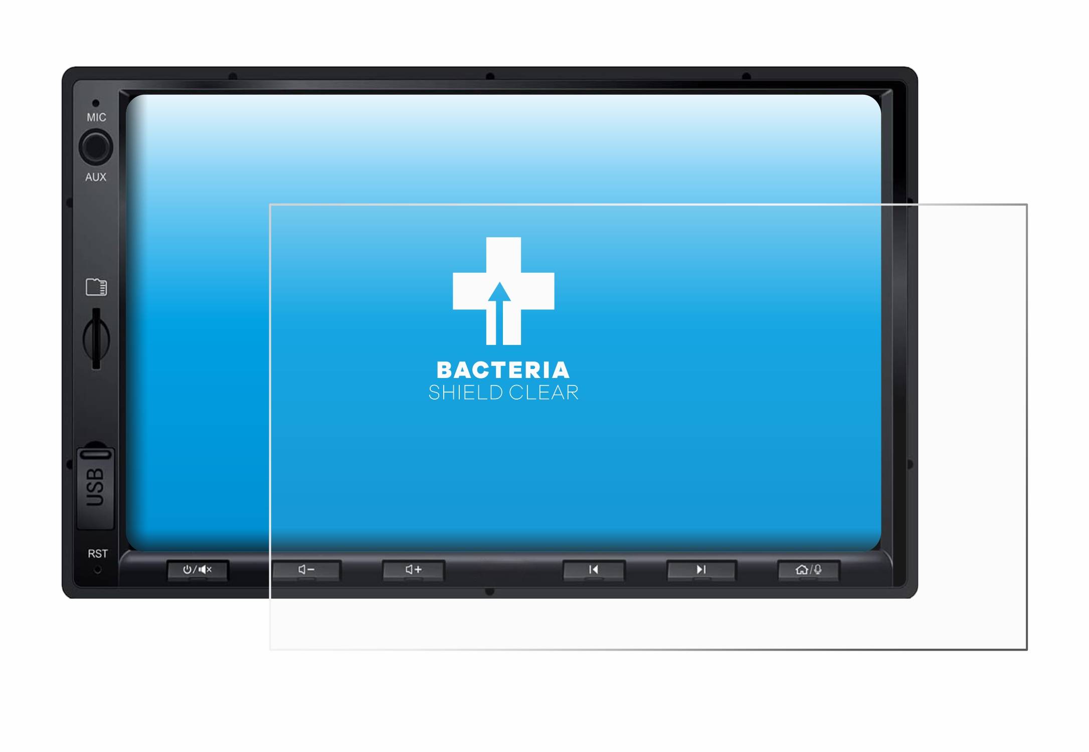 upscreen Bacteria Shield Schutzfolie für Atoto F7 WE - Antibakteriell