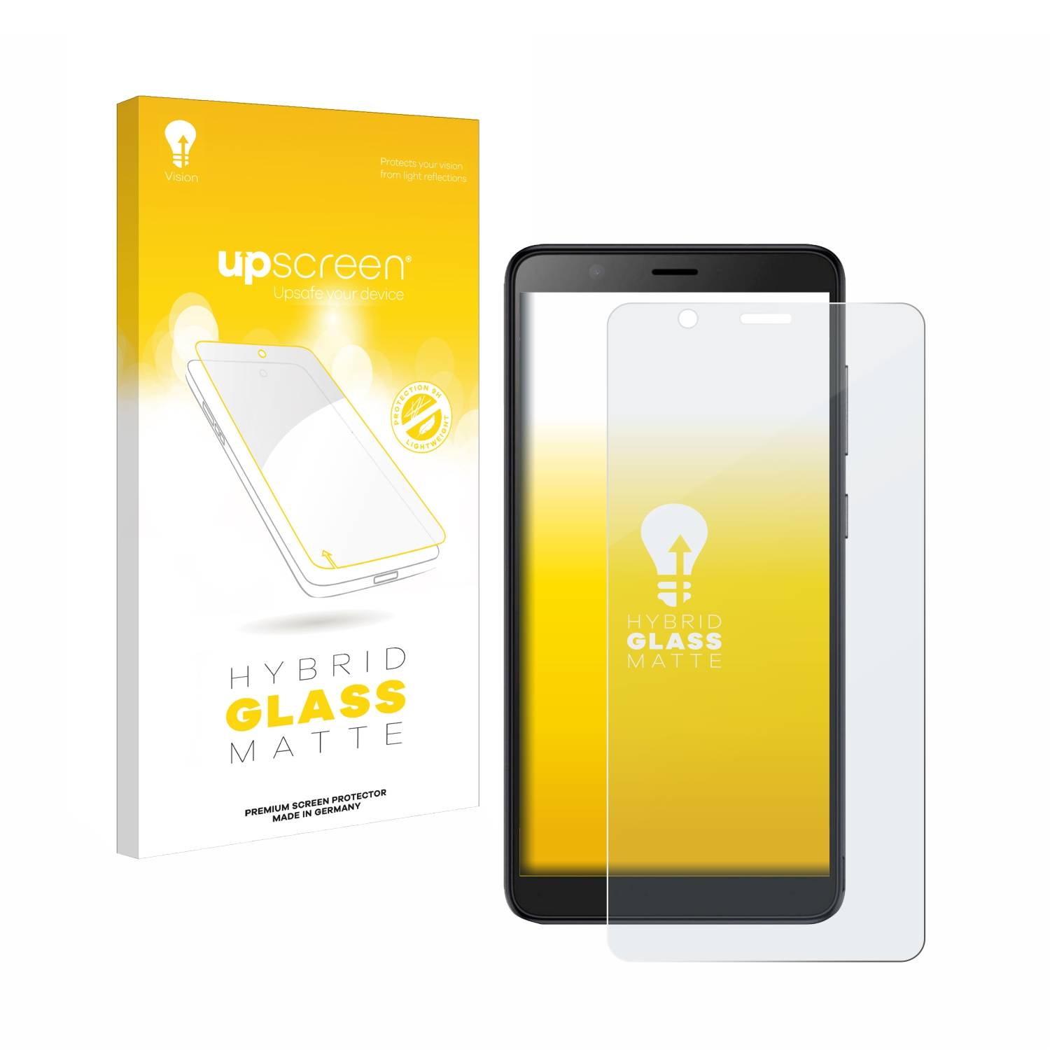 upscreen Hybrid Glas Matt Schutz-Folie für ZTE Blade A32