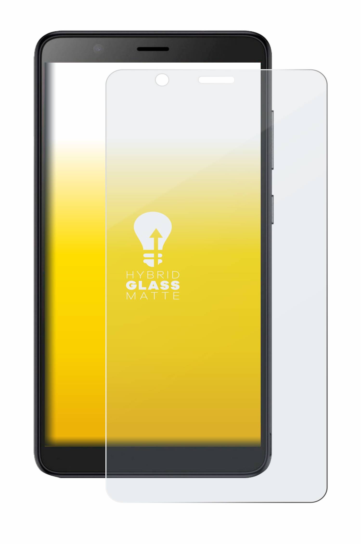 upscreen Hybrid Glas Matt Schutz-Folie für ZTE Blade A32