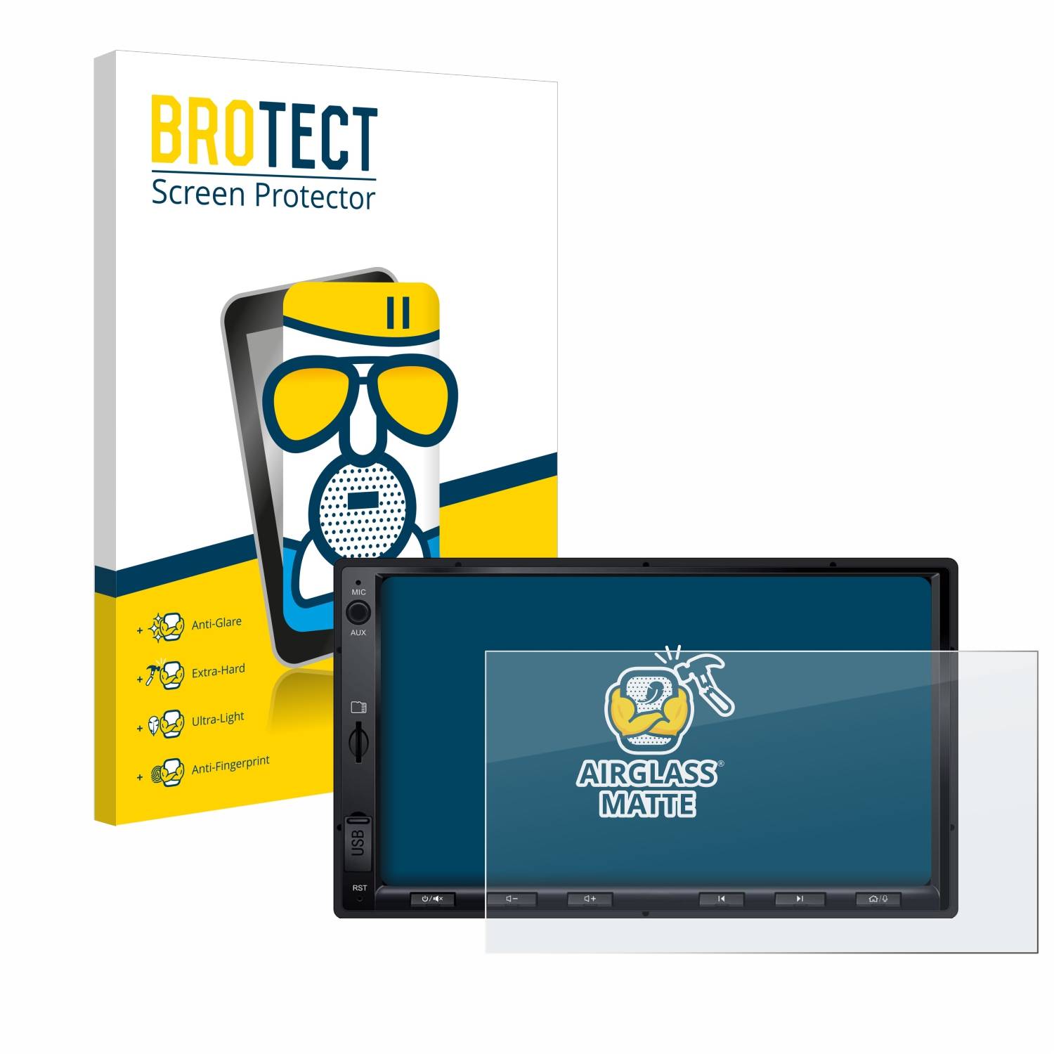 BROTECT AirGlass Flexible Schutz Glas Folie für Atoto F7 WE Matt Entspiegelt
