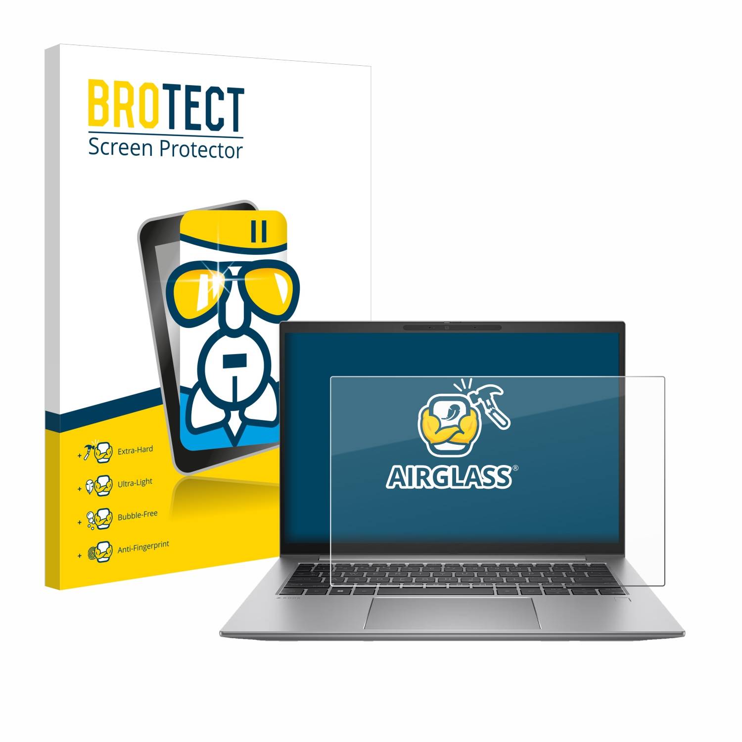 BROTECT AirGlass Glas Schutz-Folie für HP Zbook Firefly 14 G10 - Schutzglas