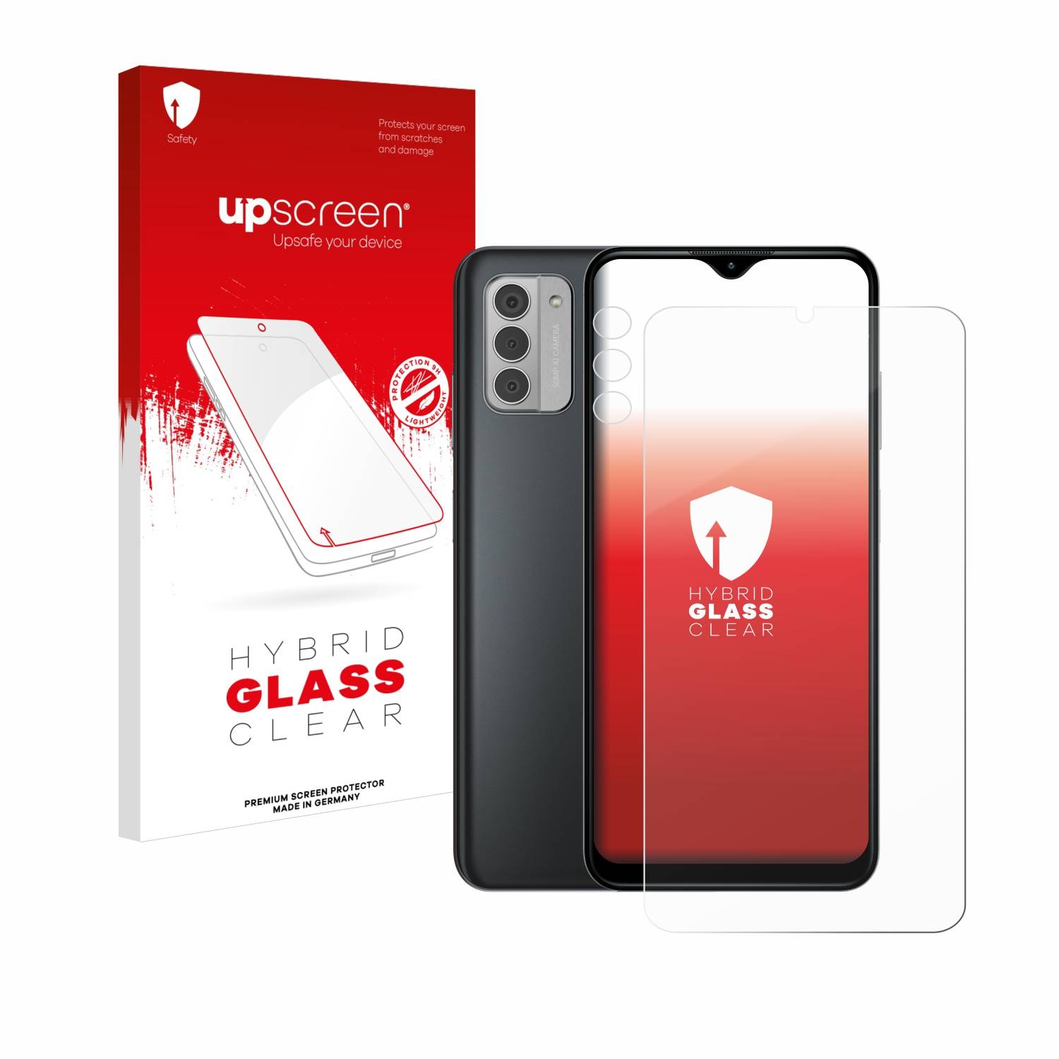 upscreen Hybrid Glas Schutz-Folie für Nokia G42 5G (Display+Kamera)