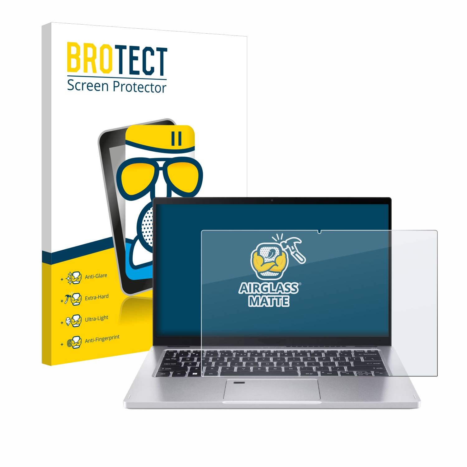 BROTECT AirGlass Matt Glas Schutz Folie für Acer Spin 3 SP314-55N