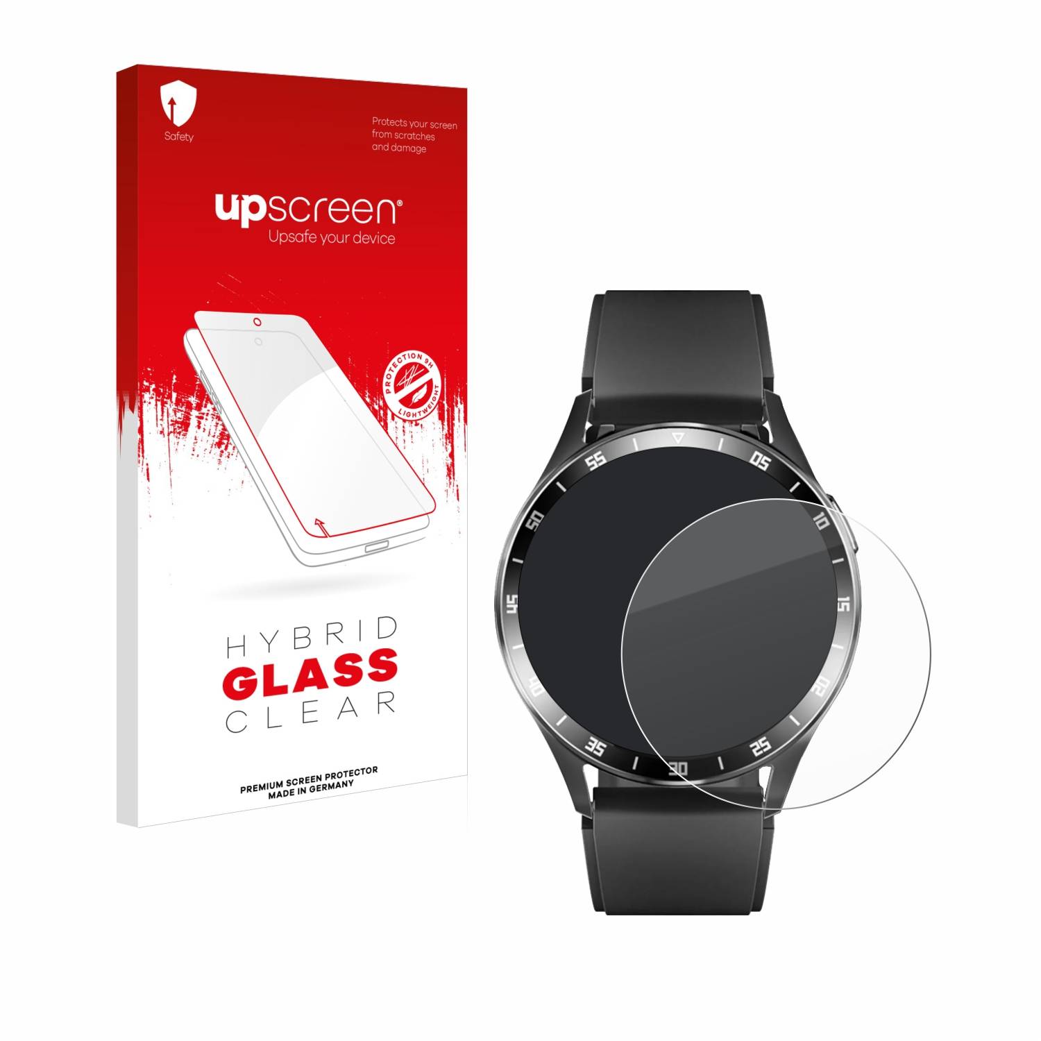 upscreen Hybrid Glas Schutz-Folie für usogood Smartwatch 1.39