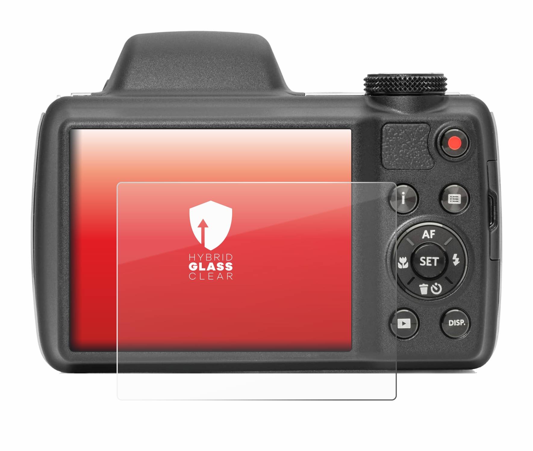 upscreen Flexible Schutz Glas Folie für Kodak Pixpro AZ528 Schutzglas 9H Hybridglas Klar