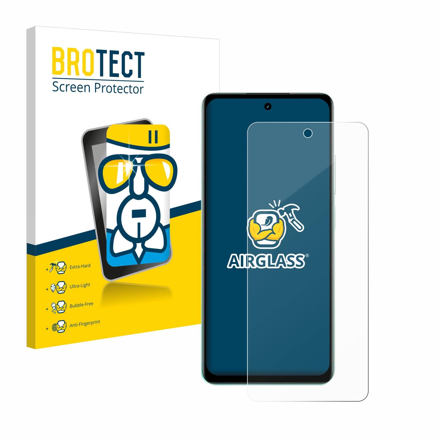 BROTECT AirGlass Flexible Schutz Glas Folie für realme C67 4G Klar Transparent